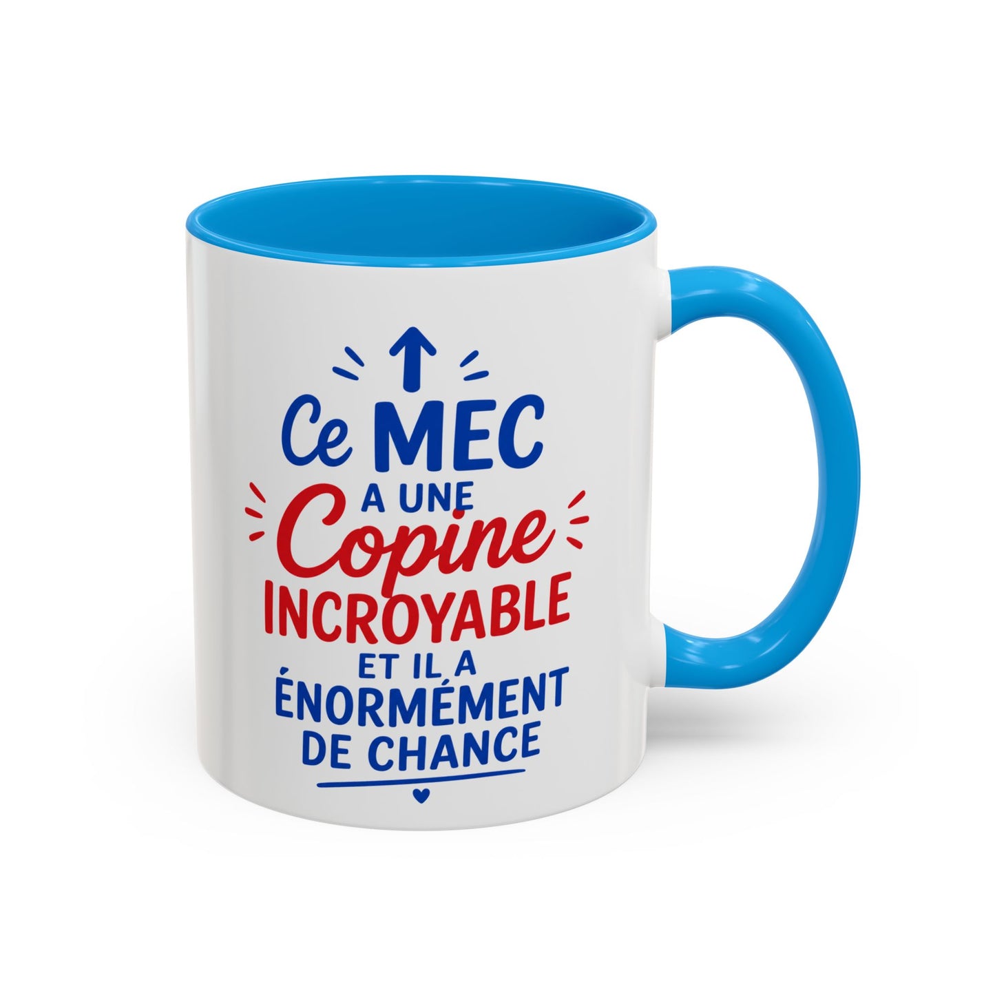Tasse Ce Mec A Une Copine Incroyable Et Il A Énormément De Chance – Mug Humour Couple – Cadeau Petit Ami Amoureuse 325ml