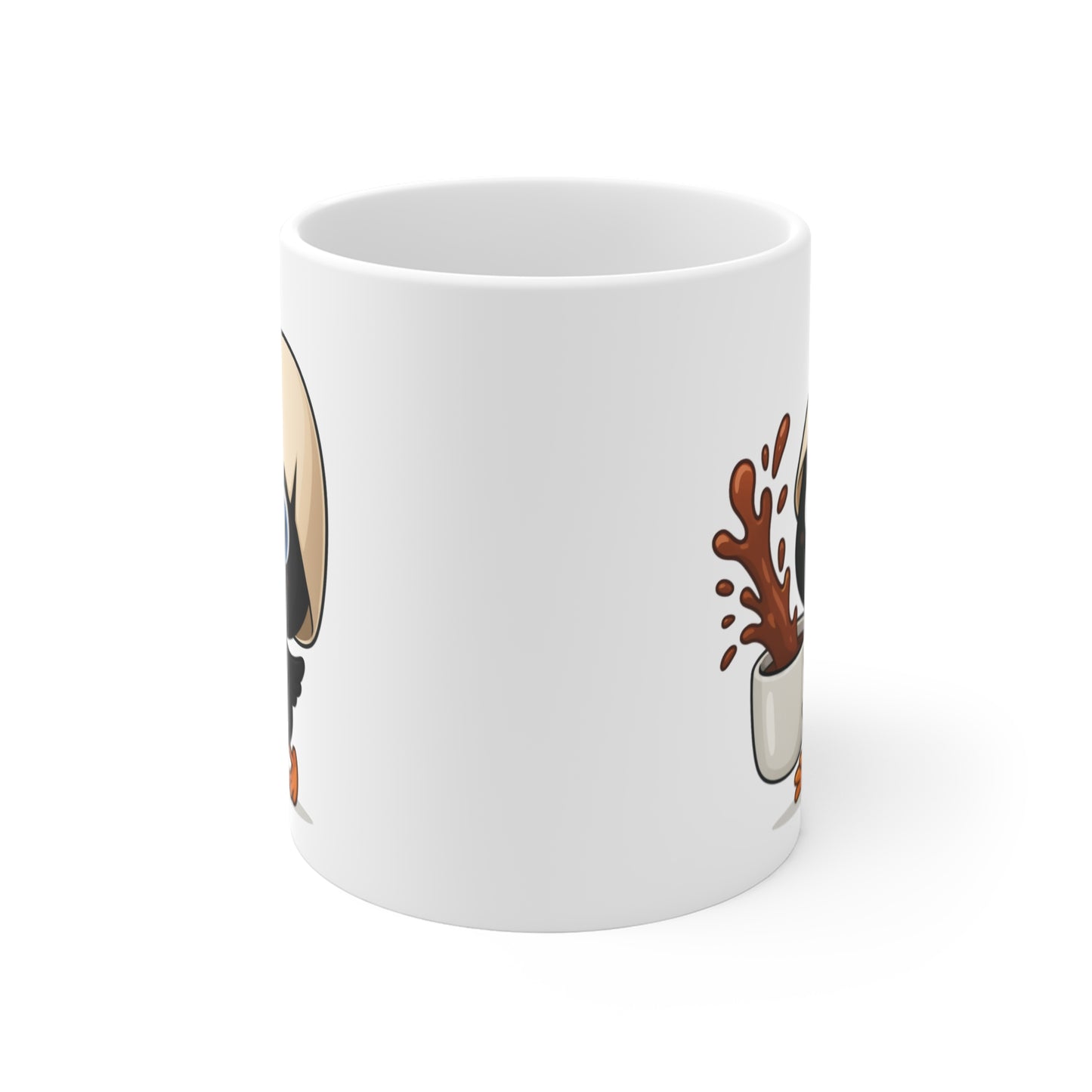Mug Céramique Calimero  Poussin Coquille Œuf – Tasse Café Originale Mignonne 325ml – Cadeau Humour