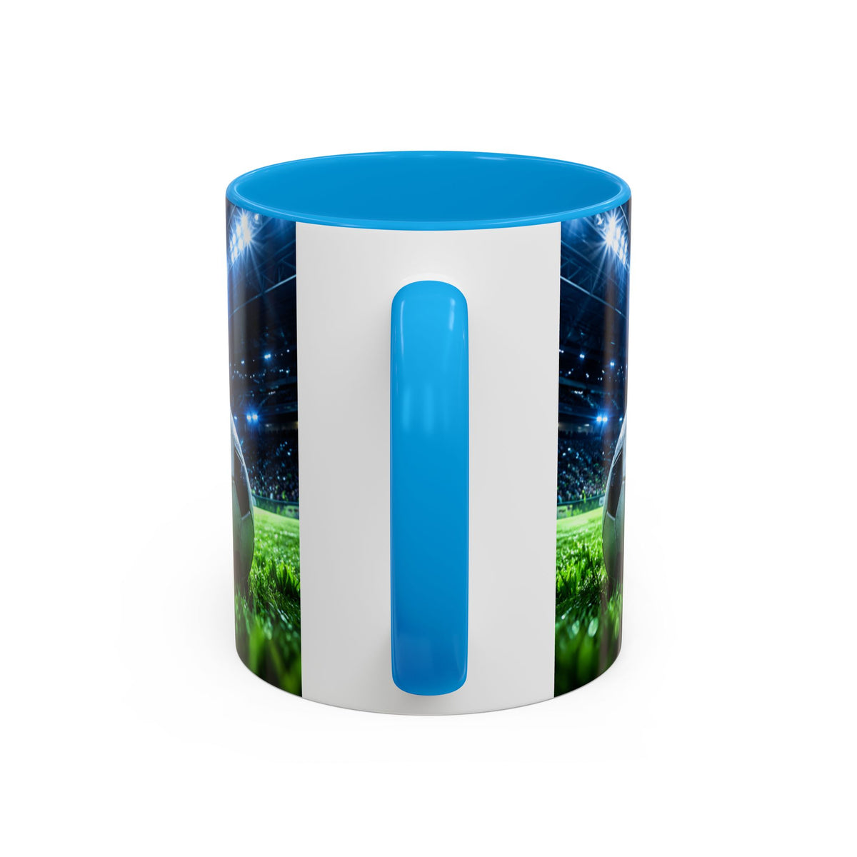 Mug Football Stade Illuminé – Tasse Ballon de Foot et Terrain – Cadeau Original Fan de Football Homme Femme