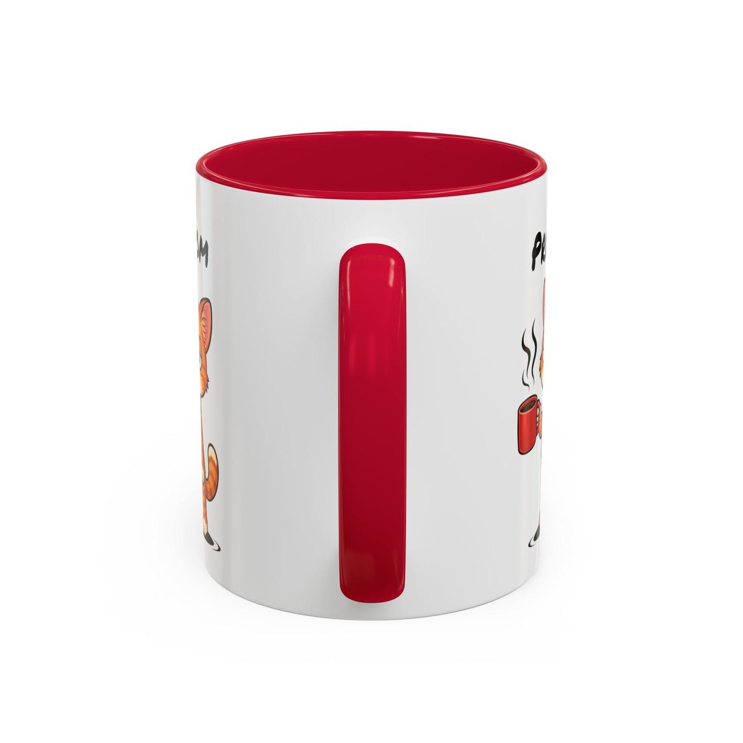 Mug Chat Fatigué Personnalisable 325ml – Tasse Café Humoristique Prénom Cadeau Original Noir Bleu Rouge