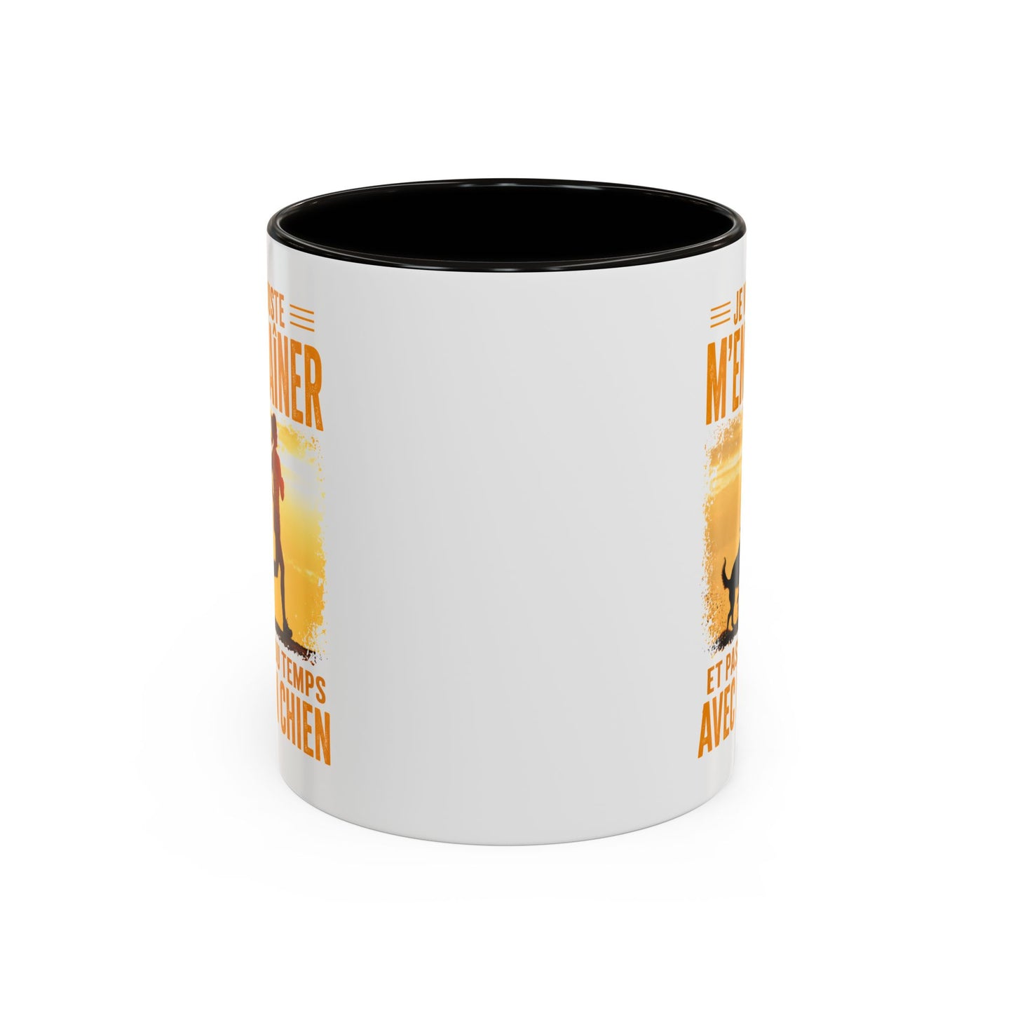 Mug Running Femme avec Chien – Tasse Course à Pied Jogging Sport – Cadeau Coureuse Amoureuse des Chiens Noir Bleu Rouge