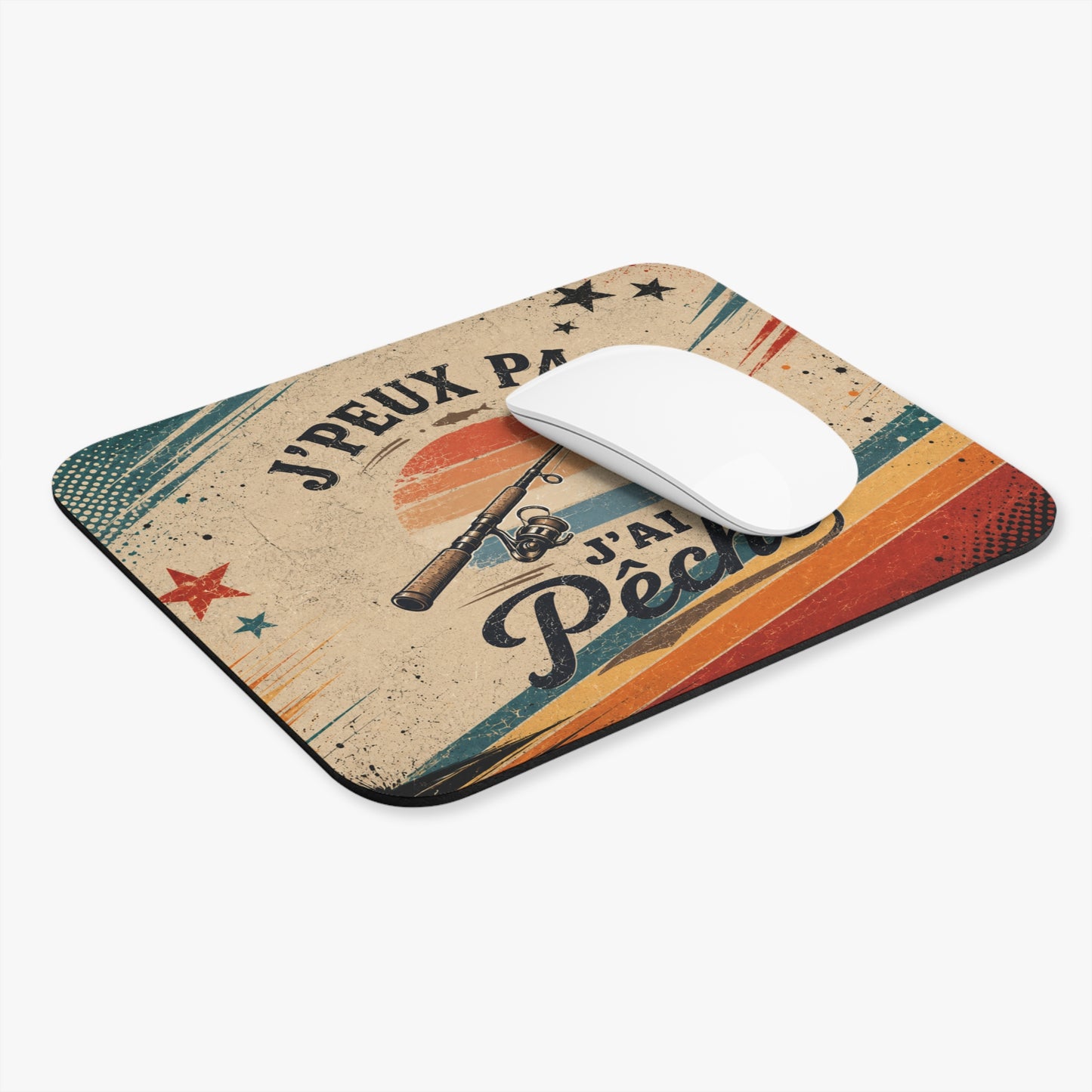 Tapis de Souris Pêche Homme J'Peux Pas J'Ai Pêche – Cadeau Humour Pêcheur Canne à Pêche  Carnassier Bureau