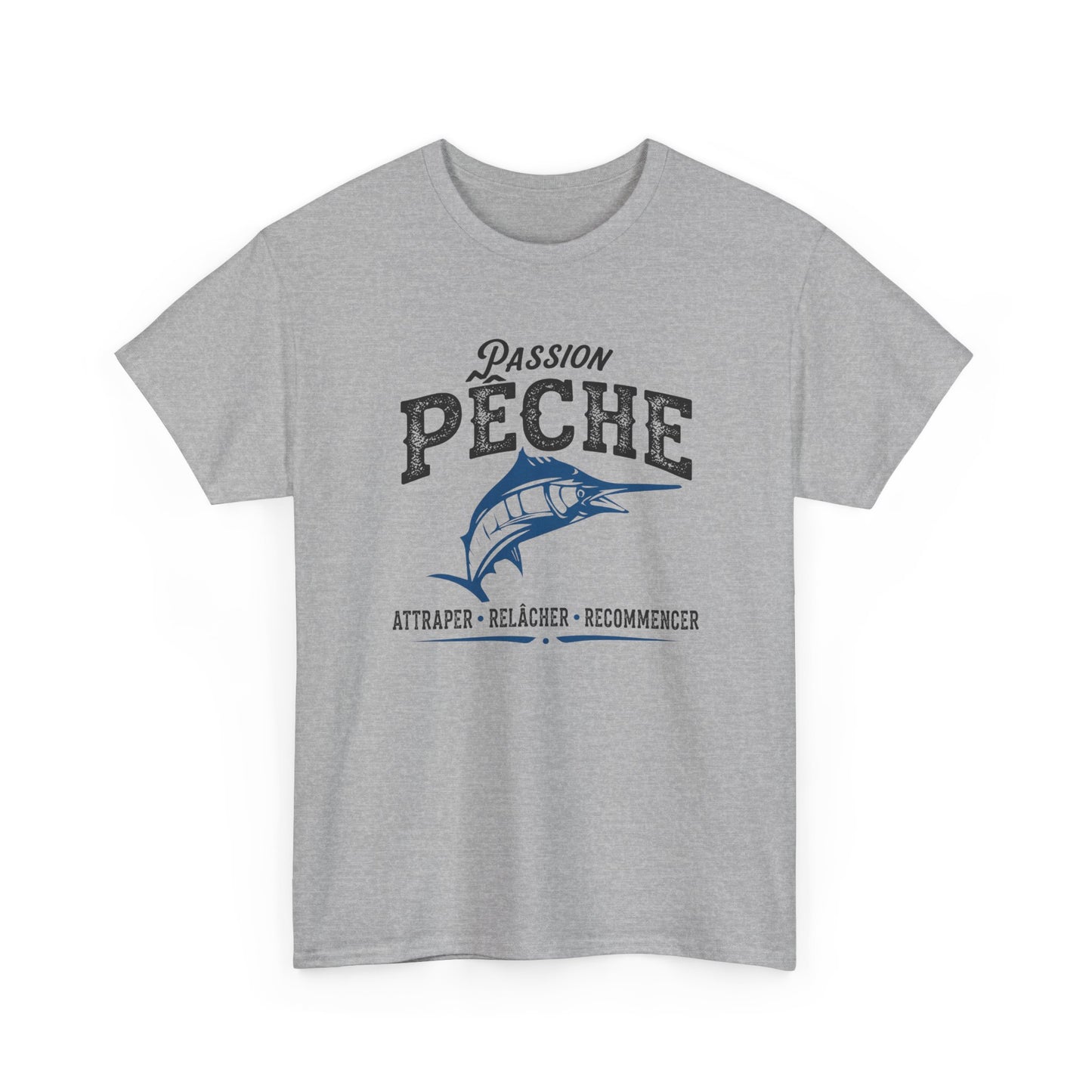 T-Shirt Pêche Homme et Femme – Cadeau Pêcheur Passionné – Poisson Pêche Sportive – Idée Cadeau Pêche Anniversaire Noël