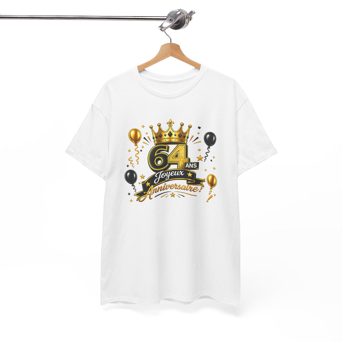 Tee Shirt Anniversaire 64 Ans Homme et Femme – Joyeux Anniversaire – Cadeau 64 Ans