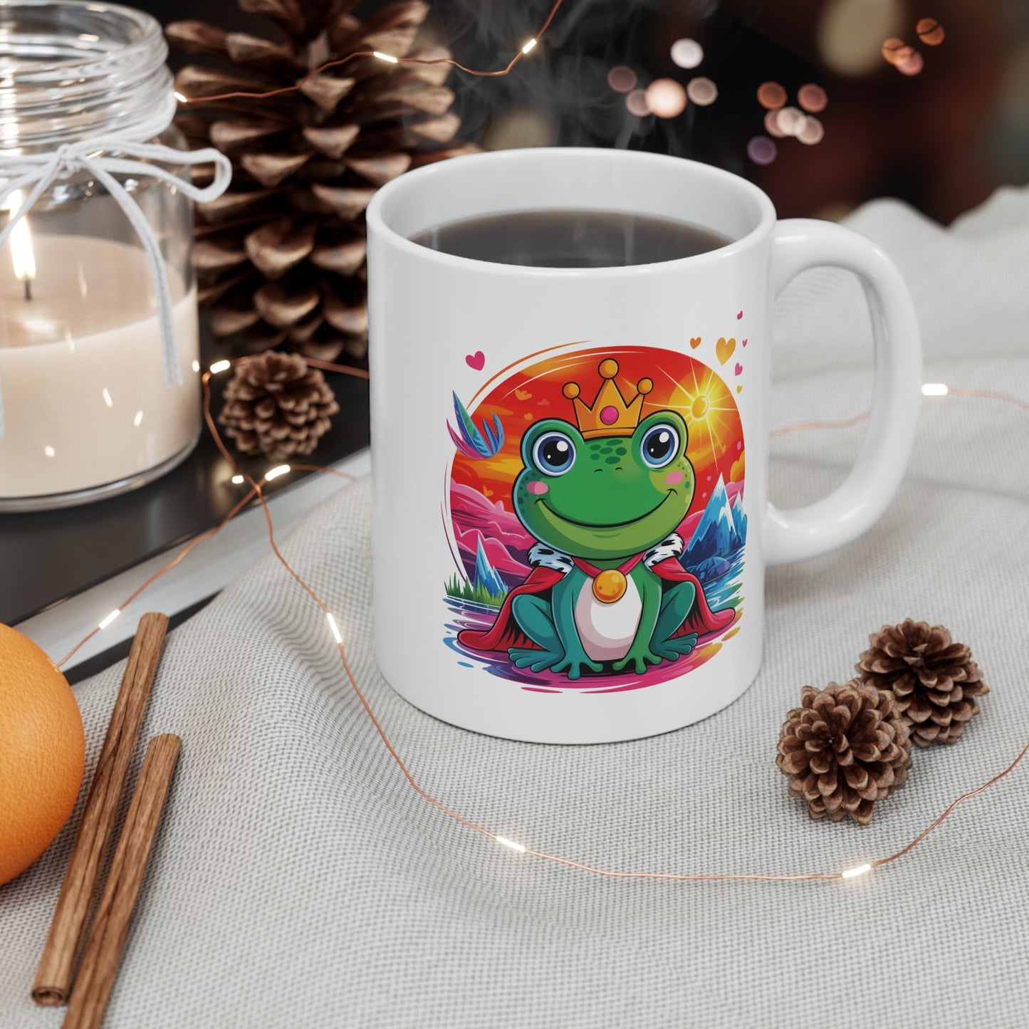 Tasse Grenouille Princesse – Mug Cartoon Coloré avec Couronne – Design Féérique et Mignon – Cadeau Fun 325ml