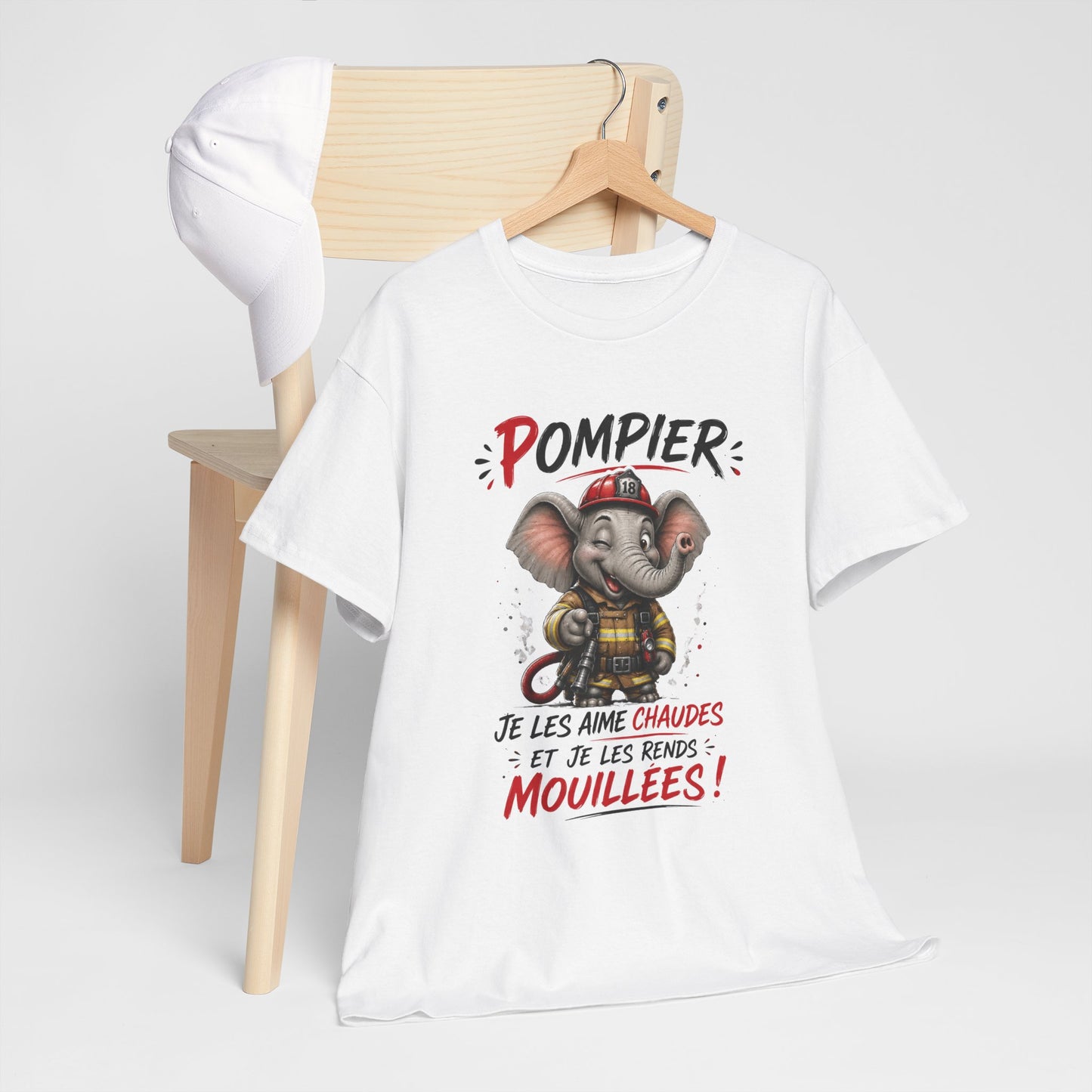 Tee-Shirt Pompier Je Les Aime Chaudes Et Je Les Rends Mouillées – Cadeau Humour Sapeur-Pompier Homme Adulte