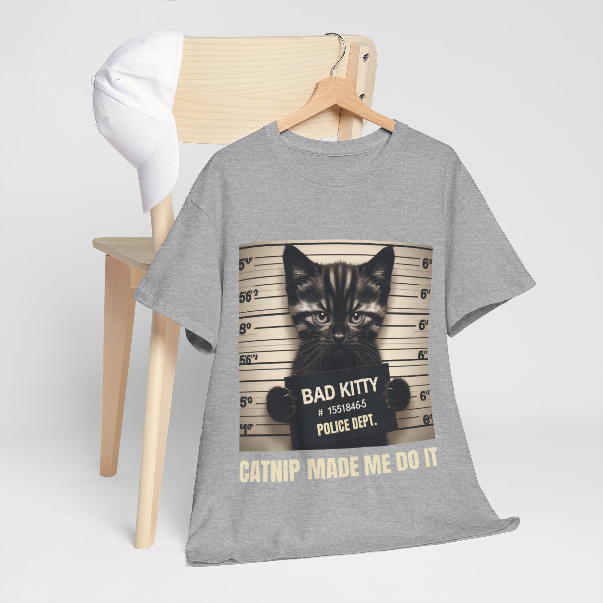 Tee shirt Unisex Bad kitty Chat animaux idée cadeau humour drôle amusant homme/femme