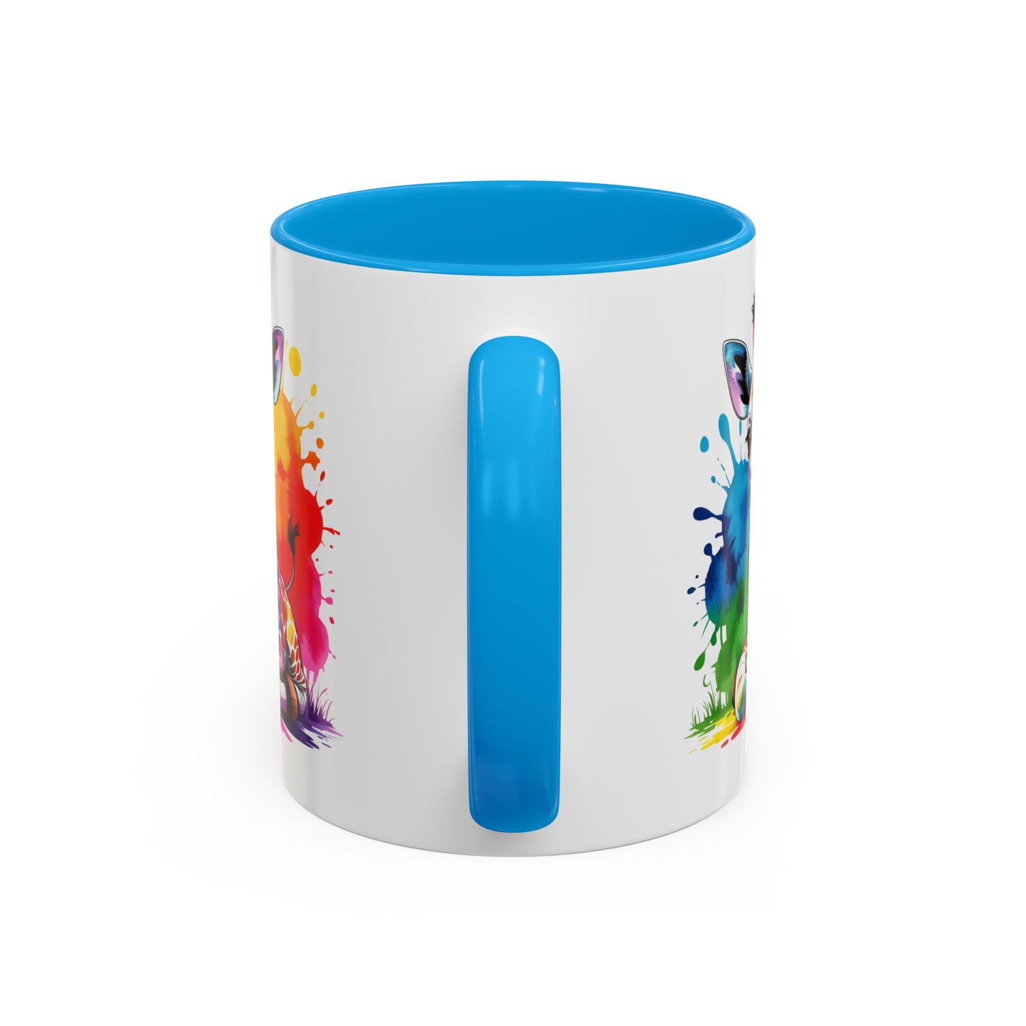 Mug Girafe Colorée Style Aquarelle – Tasse Animaux Kawaii Moderne – Idée Cadeau Originale 325ml
