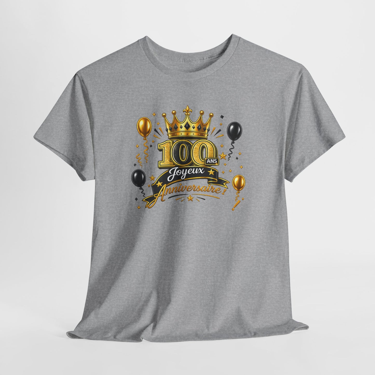 Tee Shirt Anniversaire 100 Ans Homme et Femme – Joyeux Anniversaire – Cadeau 100 Ans