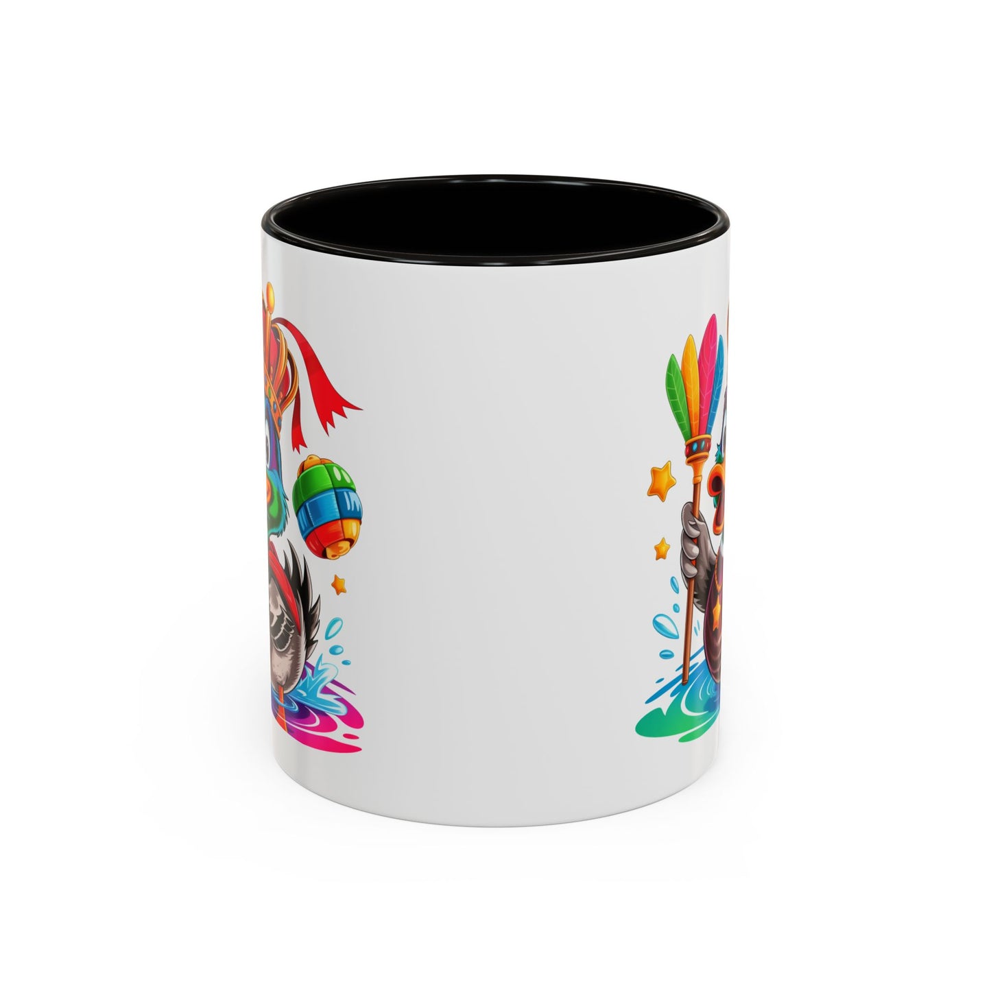 Mug Canard Roi Kawaii avec Couronne et Sceptre – Tasse Colorée et Originale Cadeau Amoureux des Animaux – Céramique 325ml