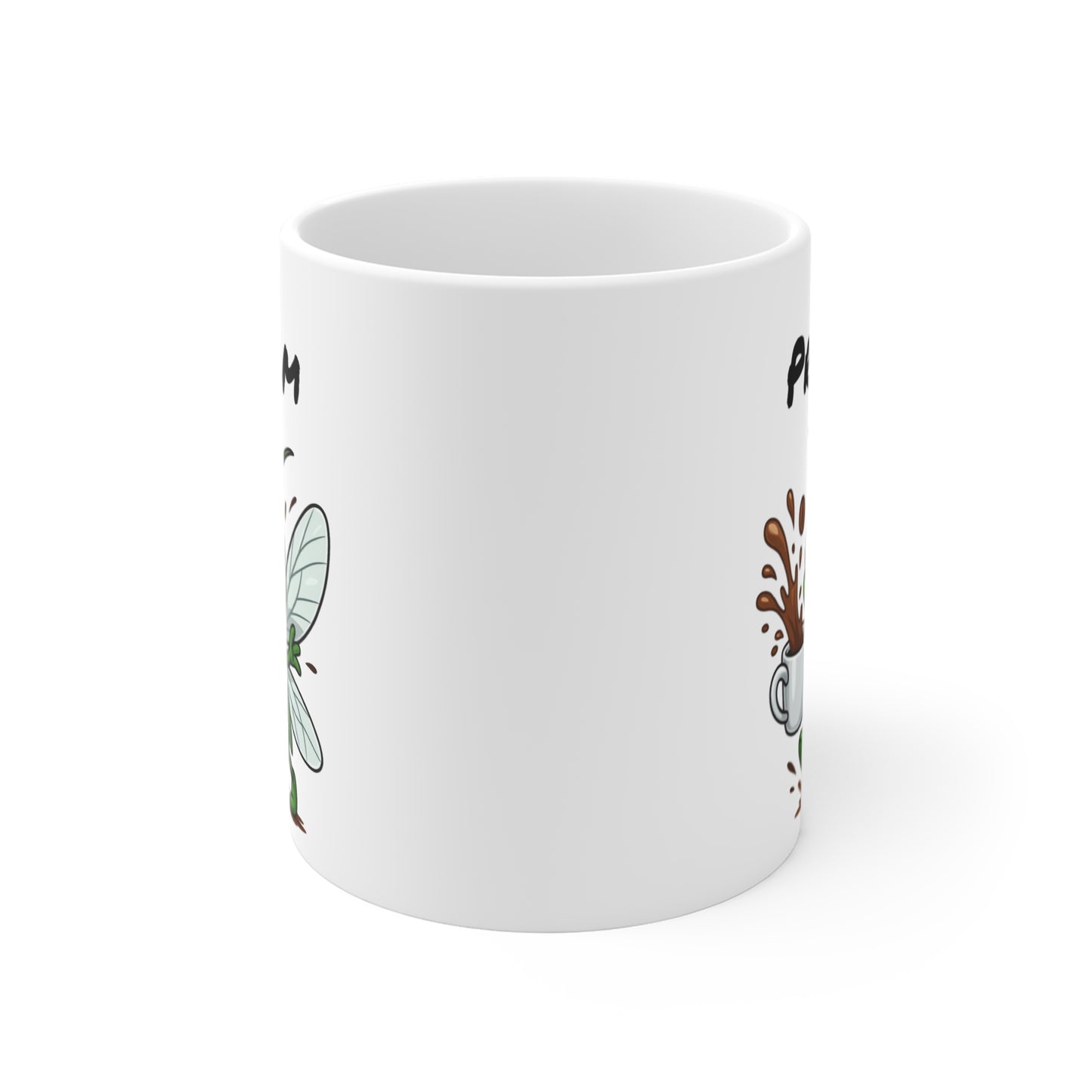 Tasse Personnalisable Cigale Café – Mug Prénom Animal Cartoon Céramique 325ml – Cadeau Original Mignon du Sud