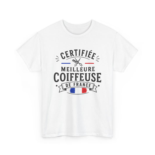 Tee Shirt Femme Coiffeuse Cadeau Métier Coiffure Professionnelle Salon Ciseaux Cheveux France