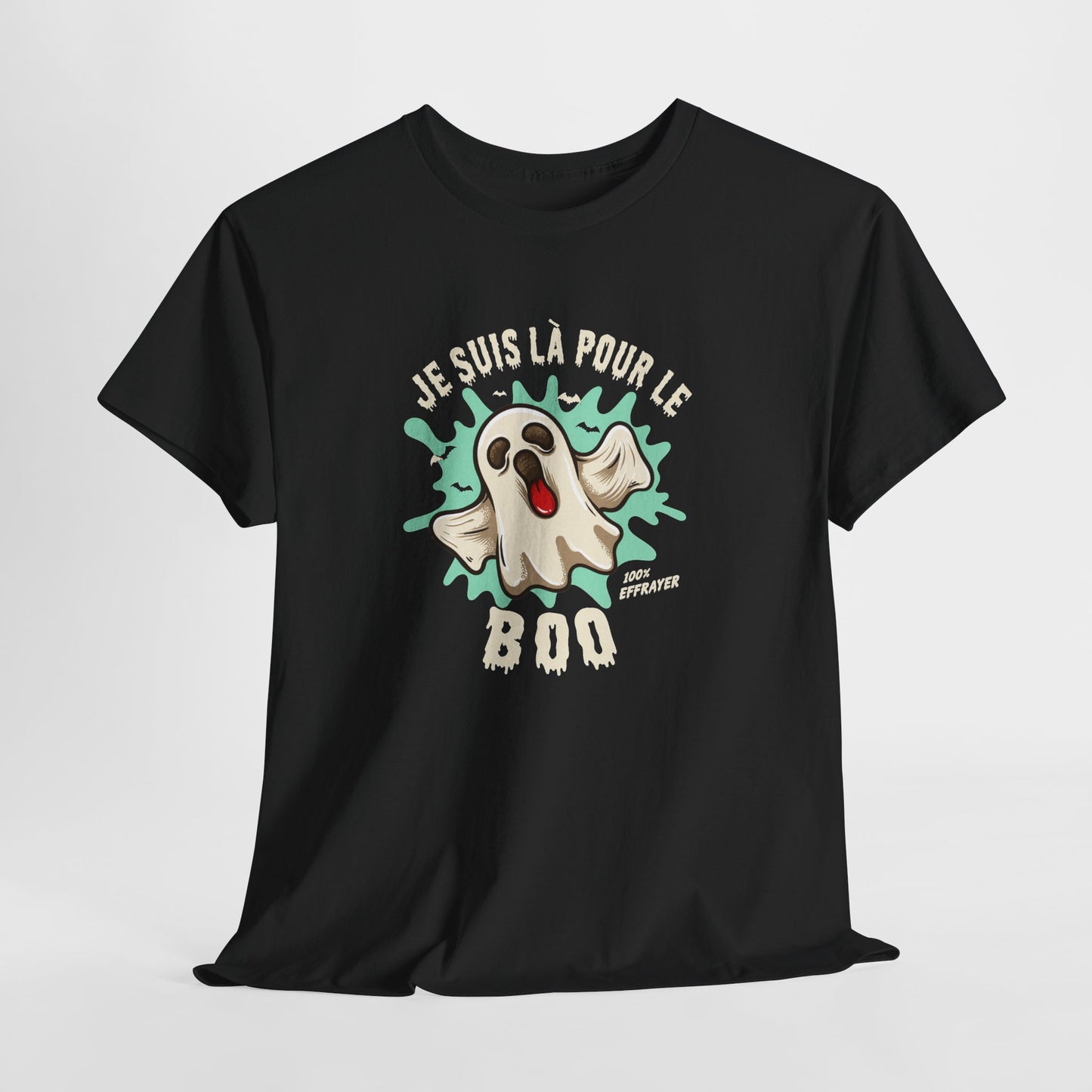 T-Shirt Halloween Homme et Femme – Fantôme Effrayant Humour – Cadeau Original Fête Halloween