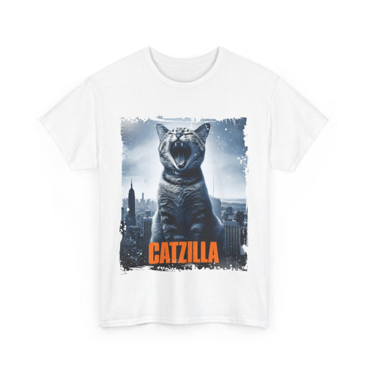 Tee shirt Unisex Chat Catzilla Idée cadeau humour drôle amusant Homme/Femme