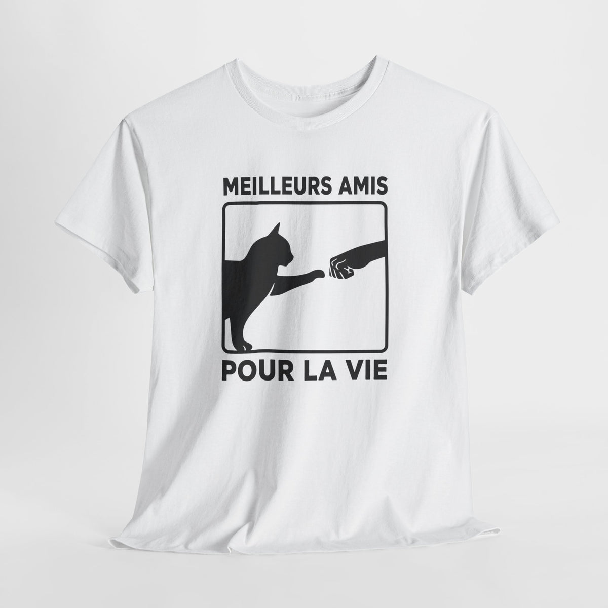 Tee Shirt Chat Homme Femme – Amitié Homme Chat – Idée Cadeau Amoureux des Chats Propriétaire de Félin