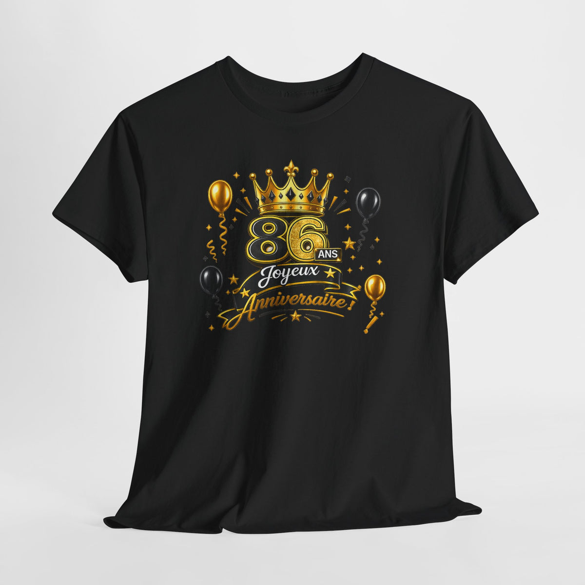 Tee Shirt Anniversaire 86 Ans Homme et Femme – Joyeux Anniversaire – Cadeau 86 Ans