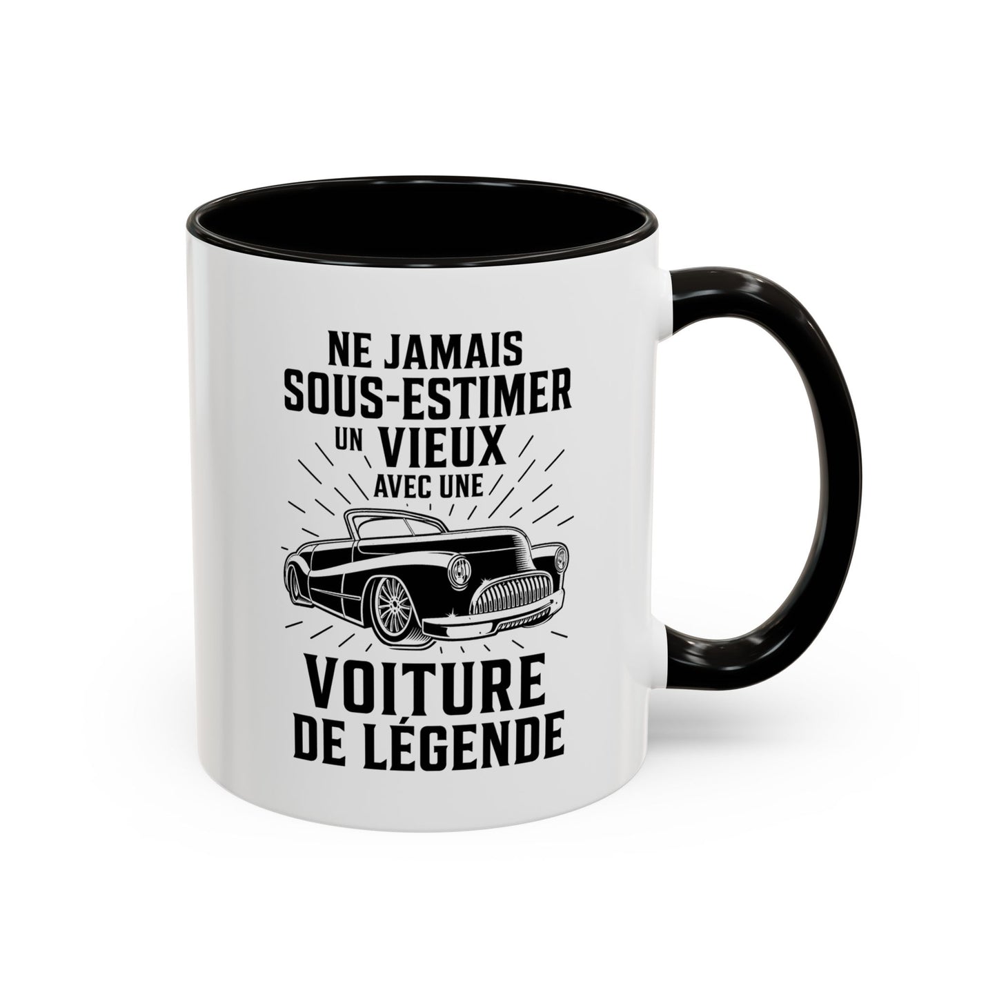 Mug Voiture Homme et Femme – Tasse Passion Automobile Sportive et Voiture de Collection – Idée Cadeau Conducteur Amateur Auto Mécanique – 325 ml Noir Bleu Rouge