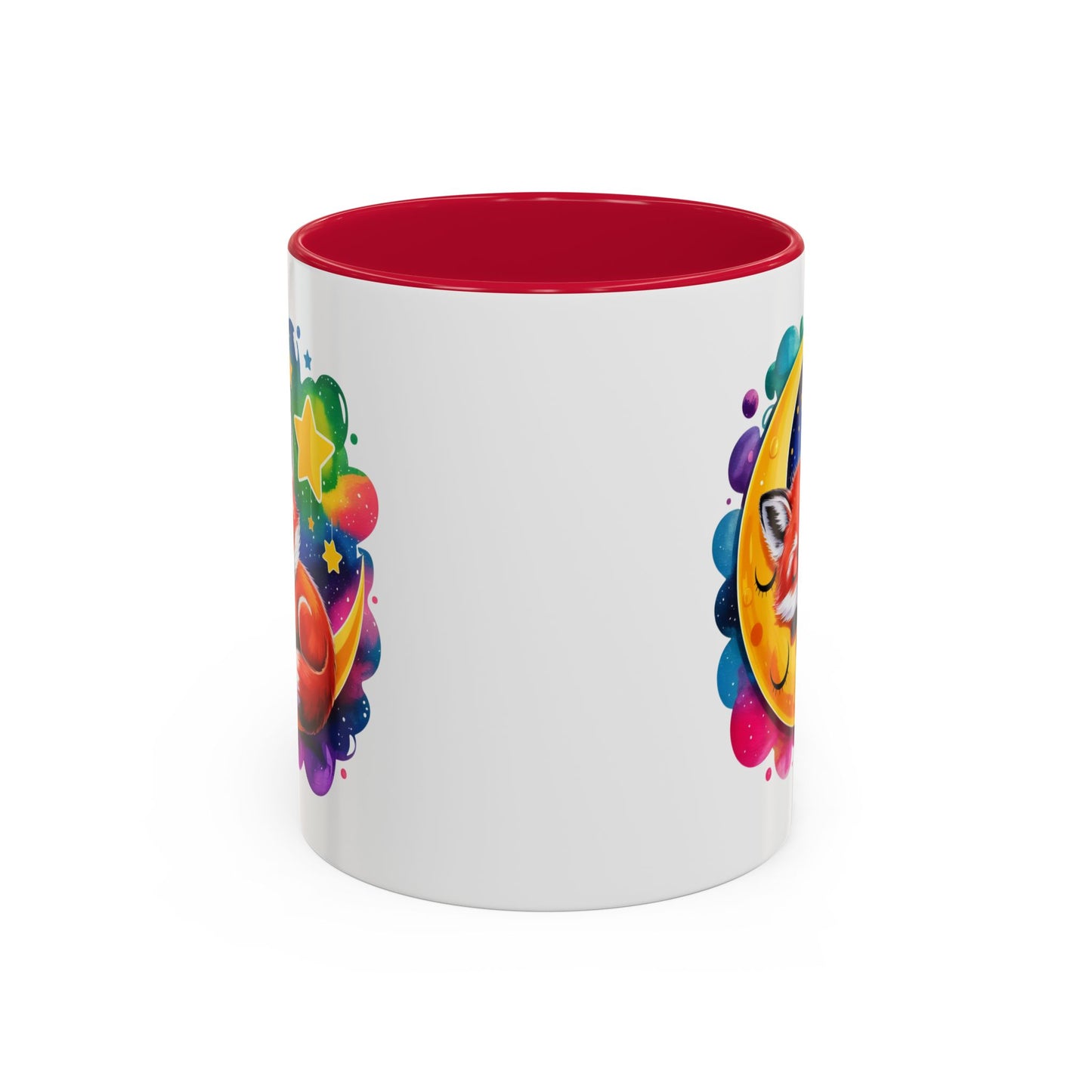 Mug Renard sur la Lune – Tasse Nuit Étoilée Kawaii – Cadeau Mignon et Relaxant – Céramique 325ml