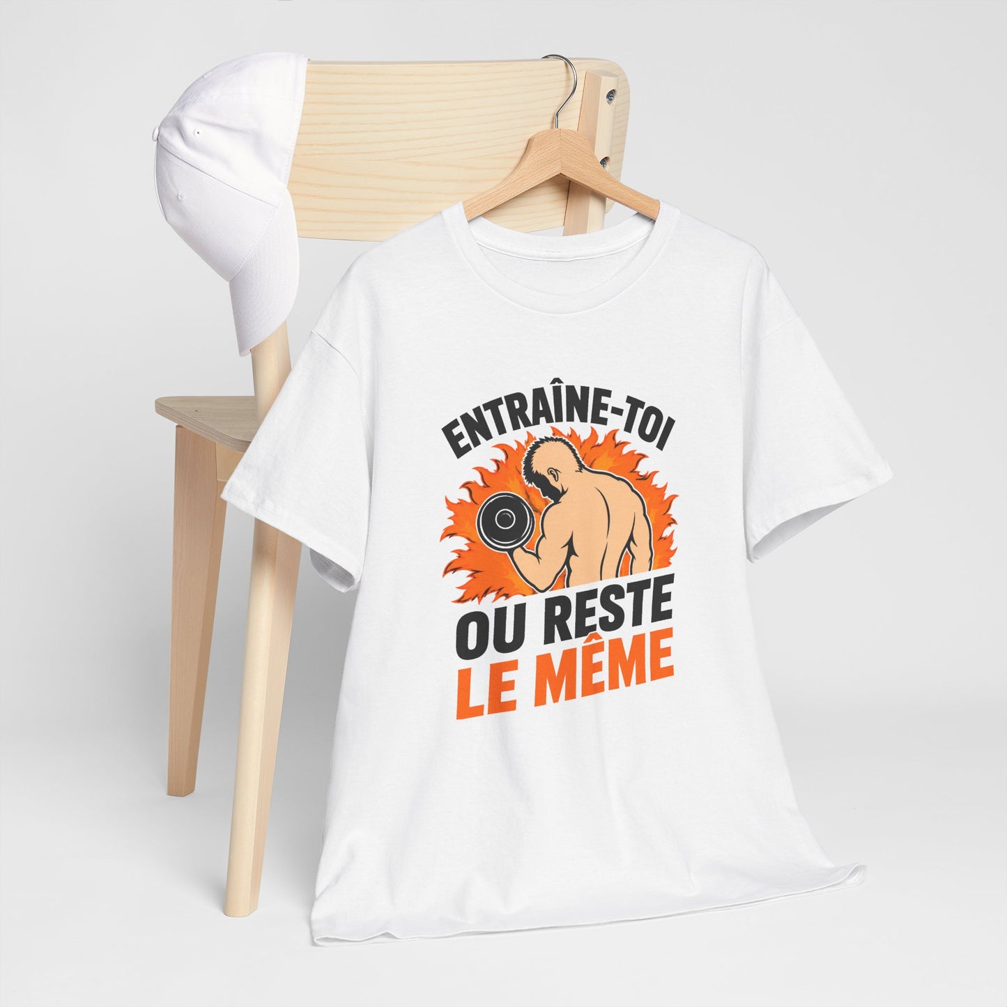 T-Shirt Homme Musculation Fitness – Entraînement Force Motivation Sport – Cadeau Muscu Homme