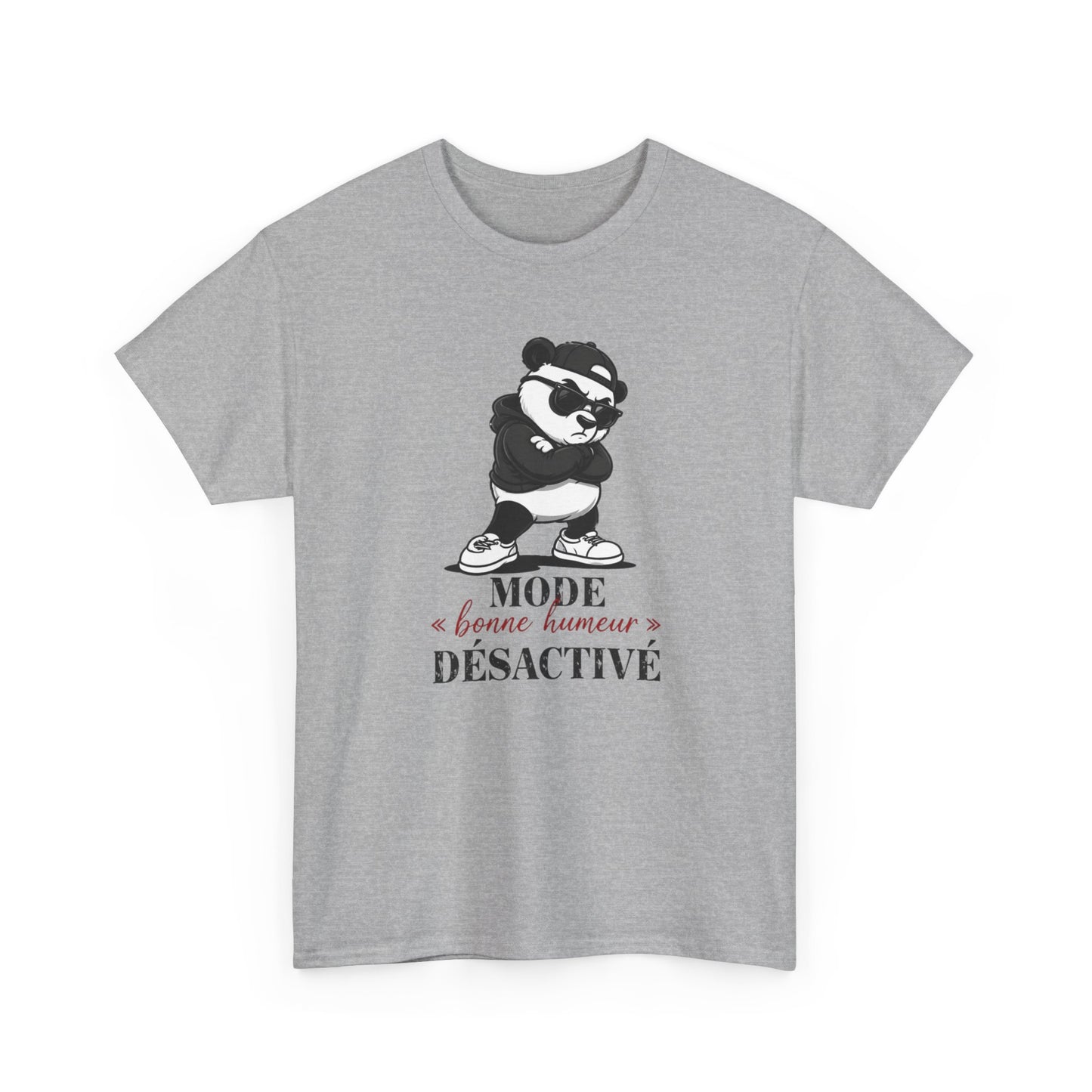 T-Shirt Panda Mode Bonne Humeur Désactivé – Tee Shirt Humour Panda Stylé – T-Shirt Drôle Bad Mood Cadeau Original