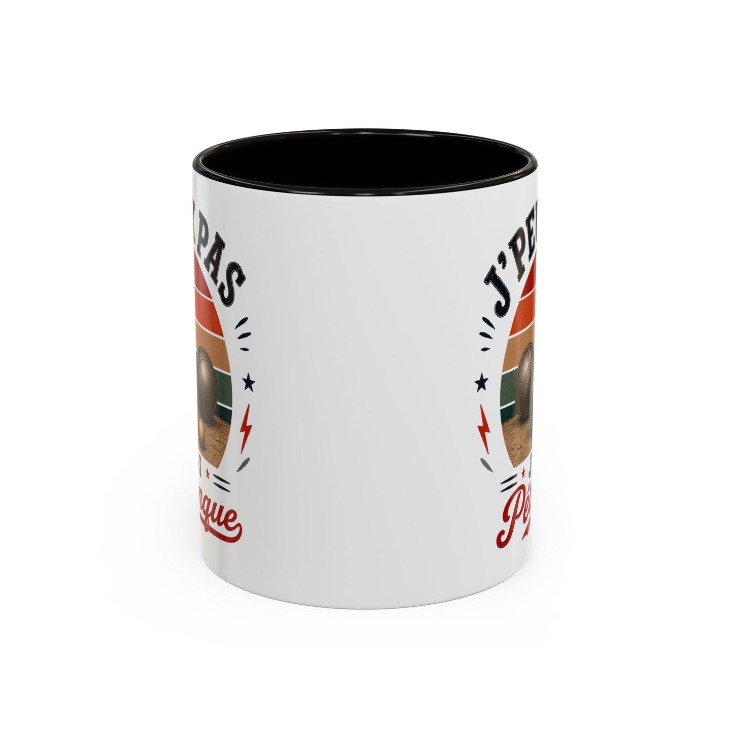 Tasse J’Peux Pas J’Ai Pétanque – Mug Humour Joueur de Boules Vintage – Cadeau Pétanque Homme Femme 325ml