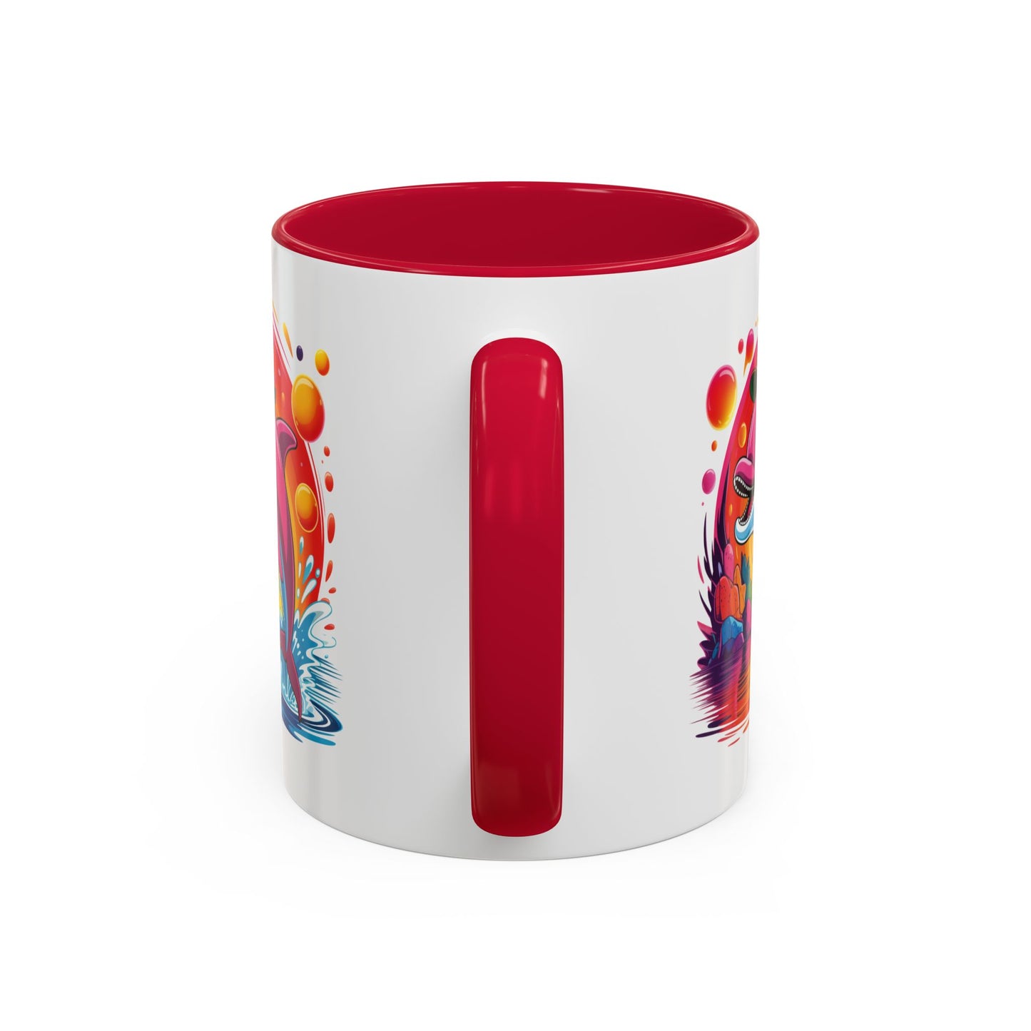 Mug Dauphin Coloré avec Casquette – Tasse Océan Kawaii Design Tropical et Fun – Cadeau Original 325ml