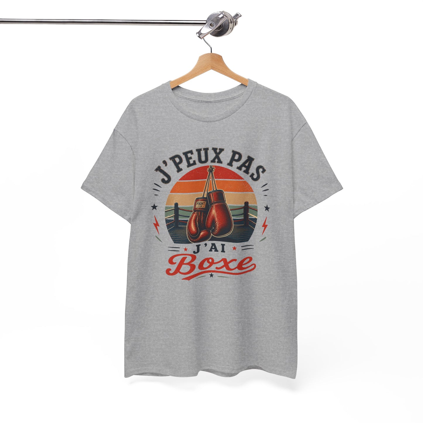 T-Shirt Boxe Homme Femme – J’Peux Pas J’Ai Boxe – Tee Shirt Boxeur Boxeuse Vintage Gants Ring Entraînement Sport de Combat Cadeau Passion Boxe