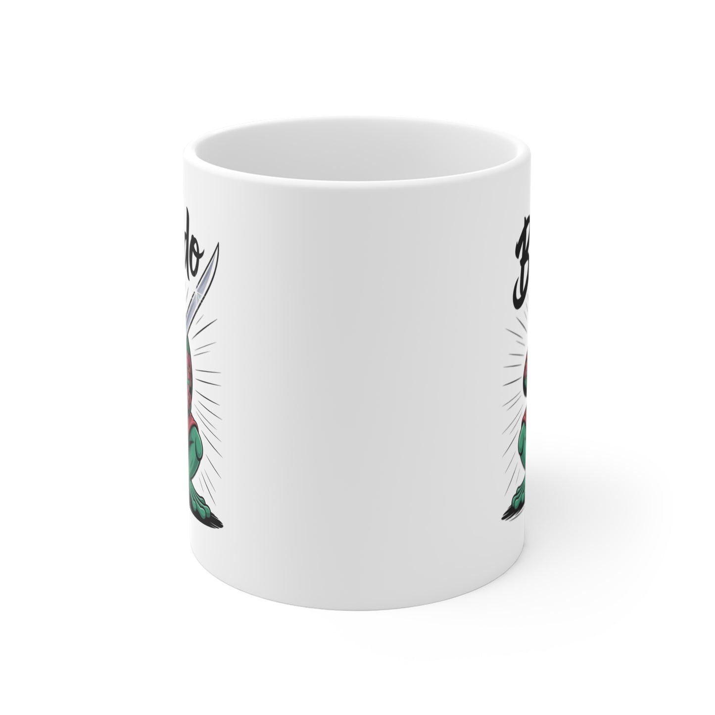 Tasse Grenouille Bushido 325ml – Mug Samouraï Katana – Cadeau Original Culture Japonaise Céramique