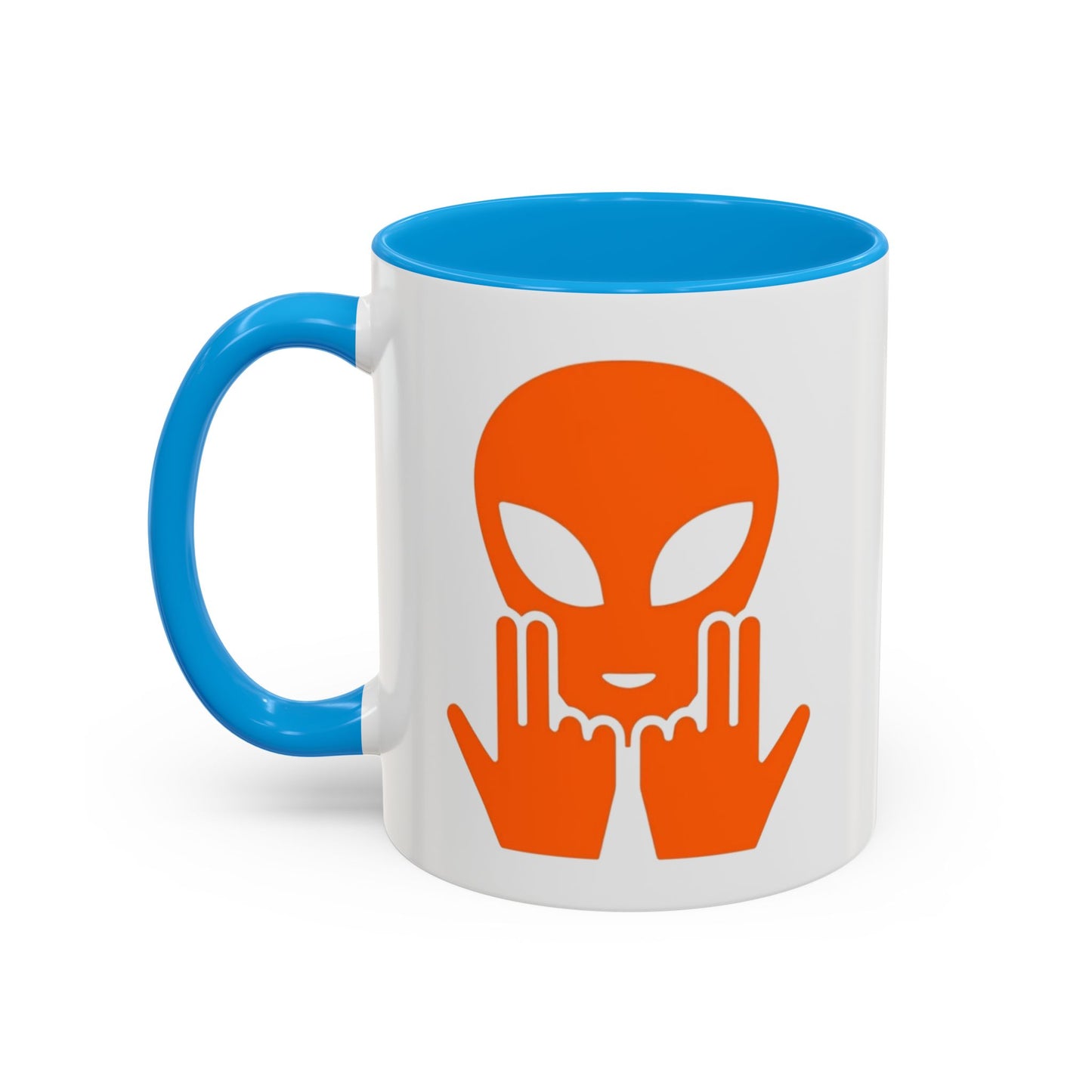 Mug Alien Signe JUL Orange OVNI Style Rap Français Cadeau Original et Fun  Noir Bleu Rouge