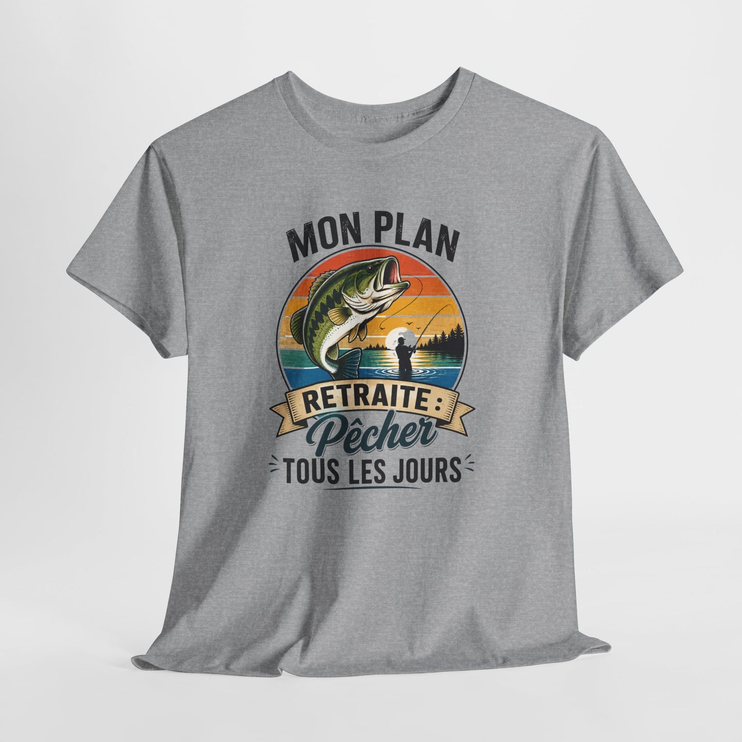 T-Shirt Retraite Homme Pêche – Cadeau Retraité Pêcheur – Passion Pêche Poisson  – Idée Cadeau Départ en Retraite