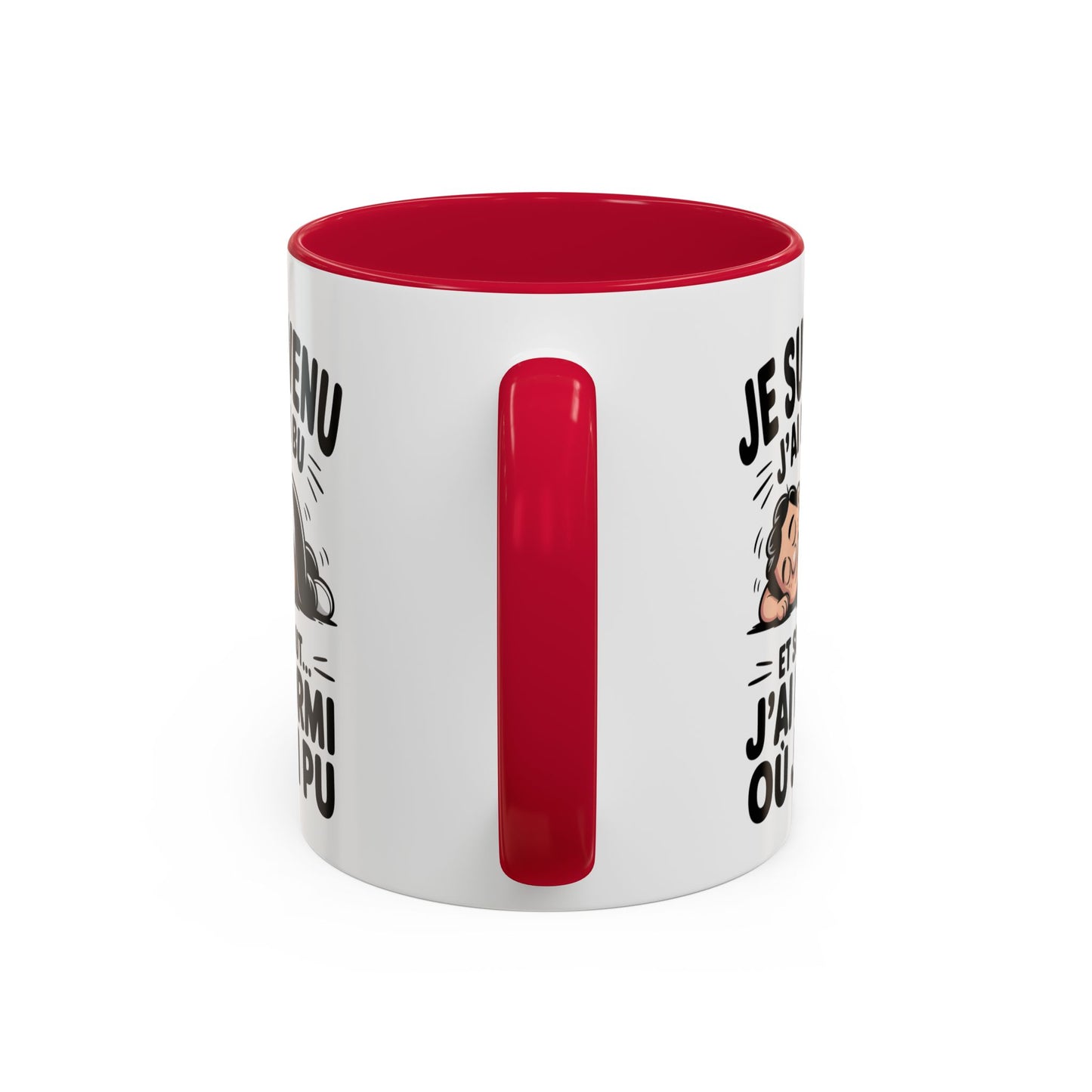 Mug Citation Humoristique – Tasse Humour Dormir Fainéant Fun – Cadeau Original Drôle – Céramique 325ml Noir Bleu Rouge