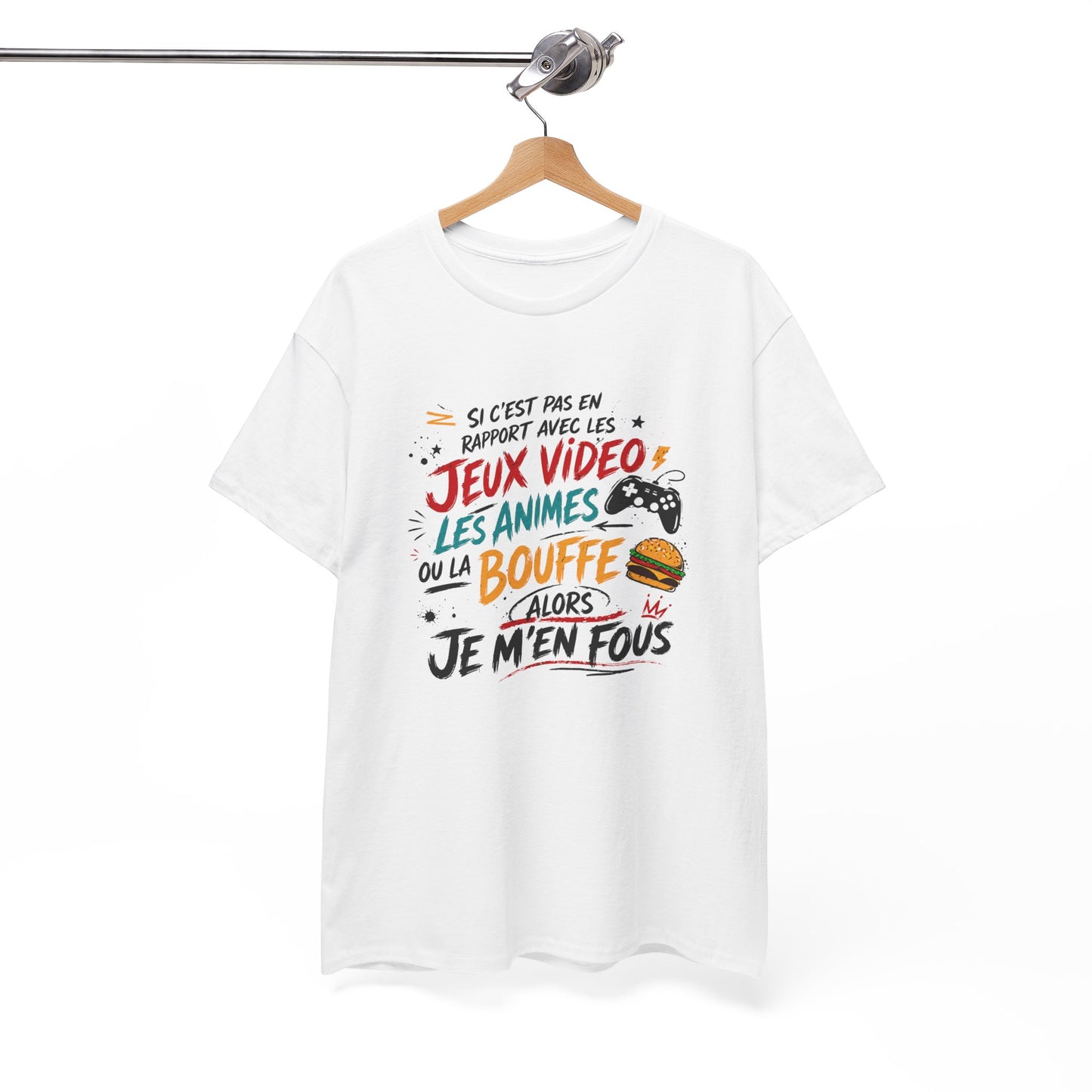 T-Shirt Jeux Vidéo Humour Homme Femme – Gamer Geek Animés Bouffe – Tee Shirt Drôle Gaming