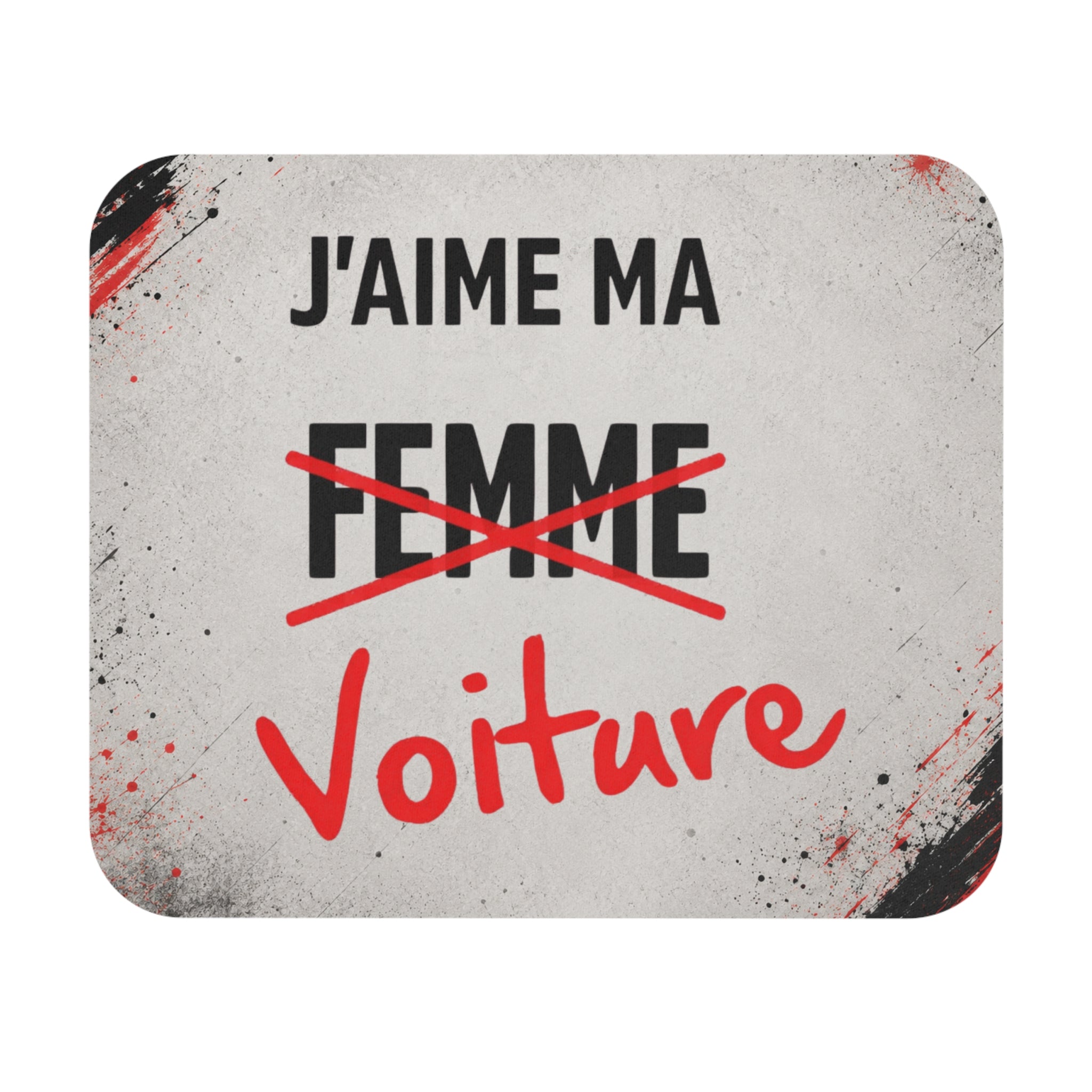 Tapis de Souris 22x18cm J'Aime Ma Voiture Humour Automobile Cadeau Conducteur Homme Femme Passion Voiture Bureau Gaming Accessoire Original
