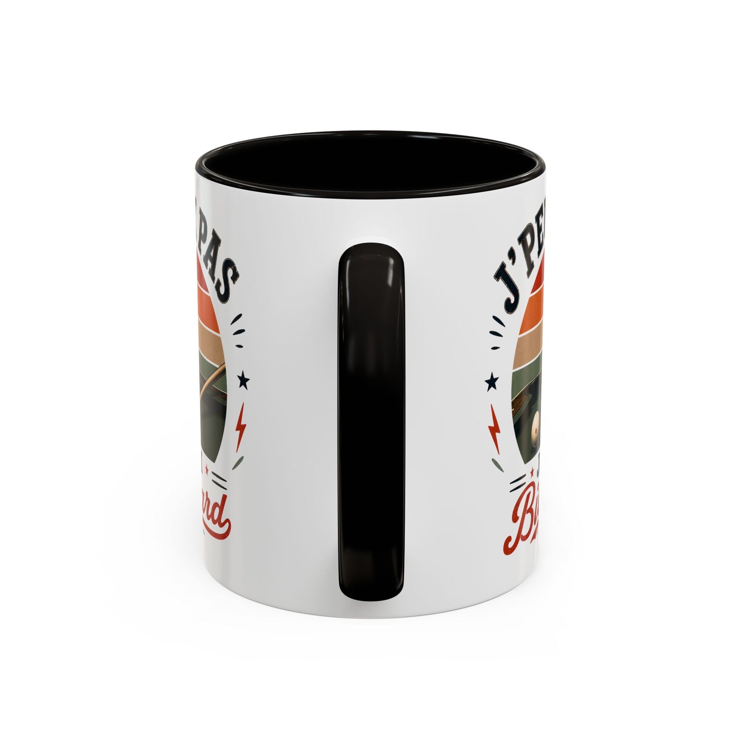 Tasse J’Peux Pas J’Ai Billard – Mug Humour Joueur de Billard Vintage – Cadeau Passion Billard 325ml