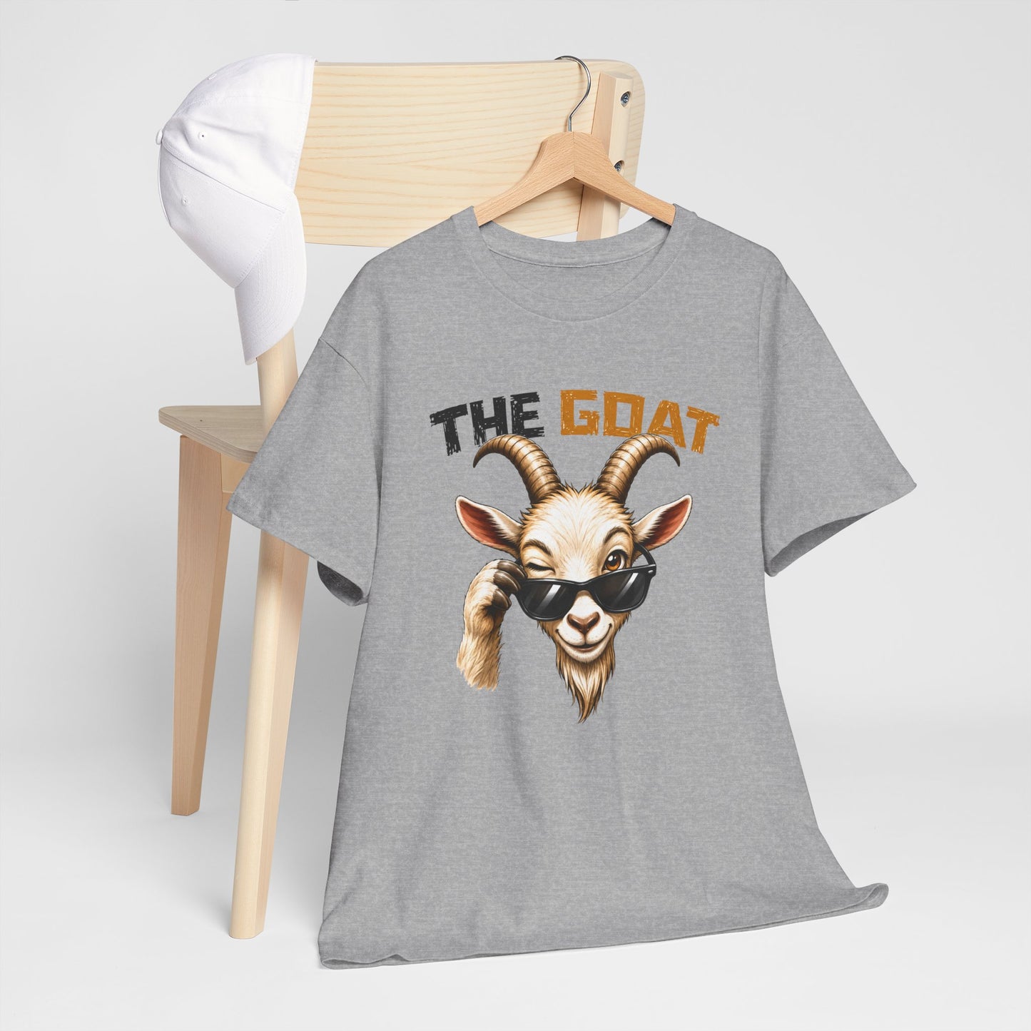 Tee Shirt The Goat Chèvre Cool – T-Shirt Humour Animal avec Lunettes – Cadeau Homme Femme Original