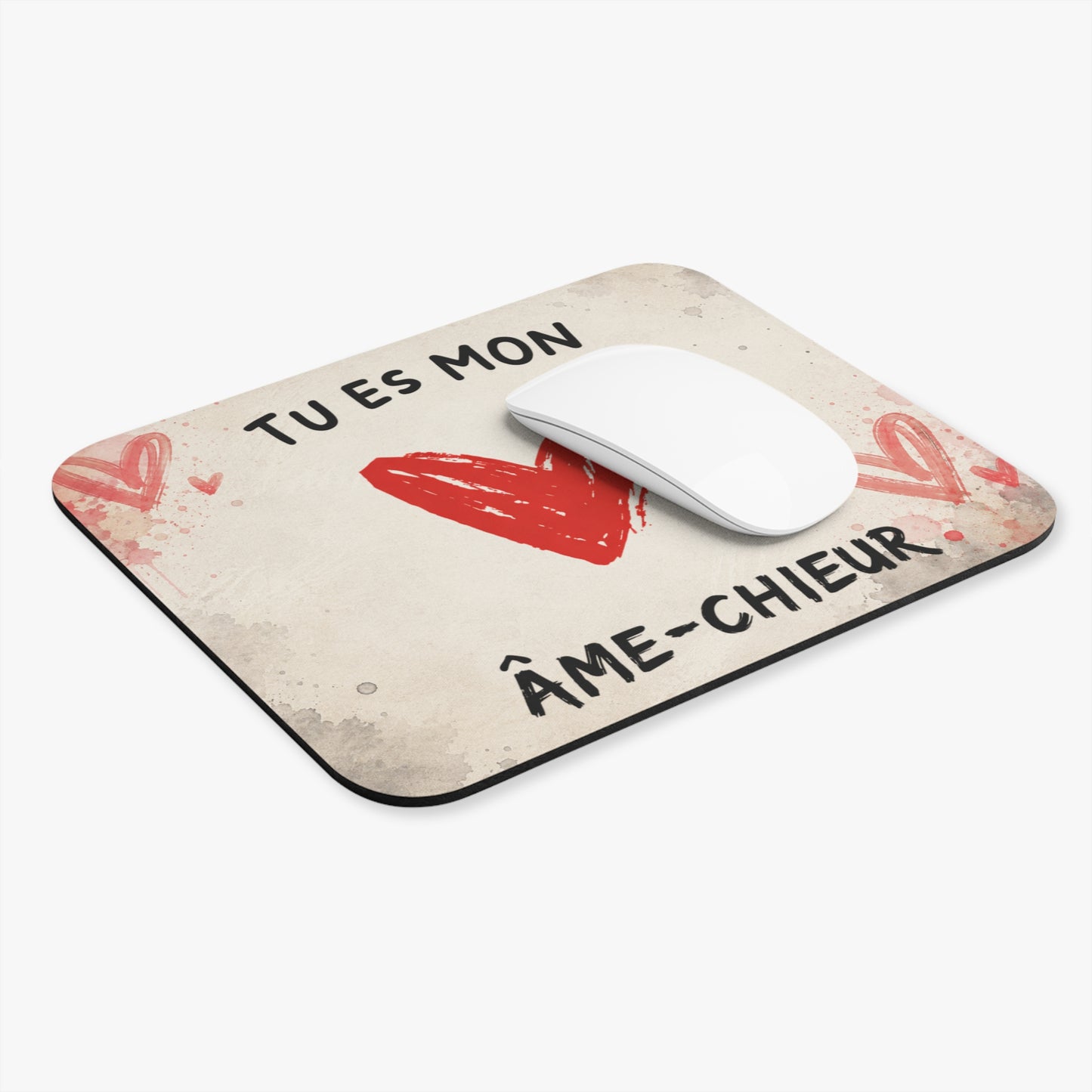 Tapis de Souris 22x18cm Tu Es Mon Âme-Chieur Humour Couple Cadeau Saint Valentin Homme et Femme Amour Bureau Gaming