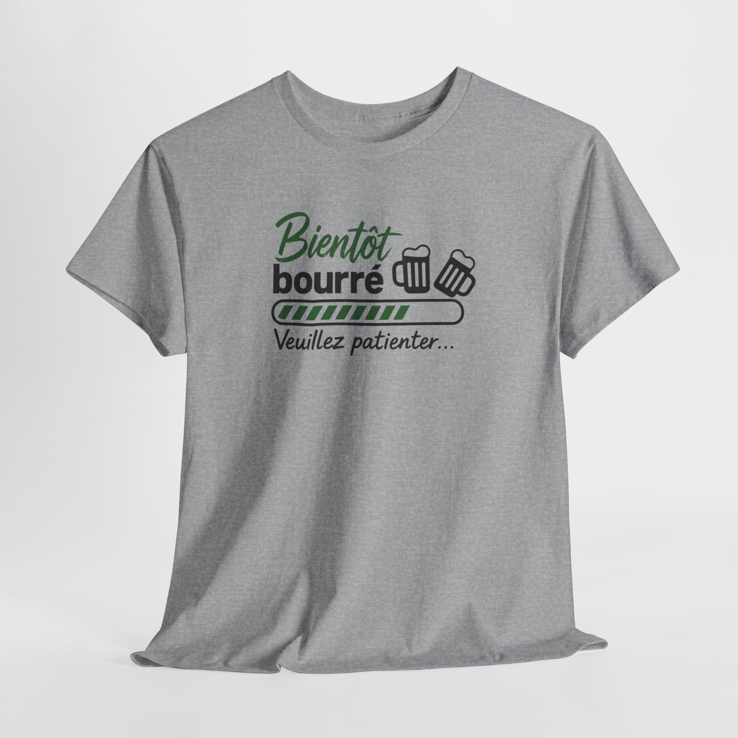 T-Shirt Humour Apéro Homme Femme – Tee Shirt Bientôt Prêt Apéro – Cadeau Drôle Soirée Bière Noir Blanc Gris