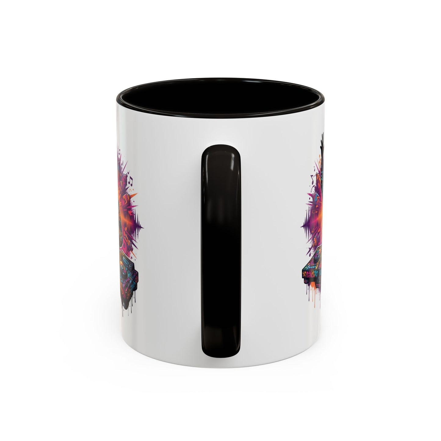 Tasse DJ Musique Électro Graffiti – Mug DJ Coloré Homme Femme – Cadeau Passionné de Mixage Festival Clubbing EDM 325 ml