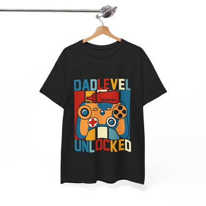 Tee shirt homme Papa dad level unlocked idée cadeau pour nouveau papa
