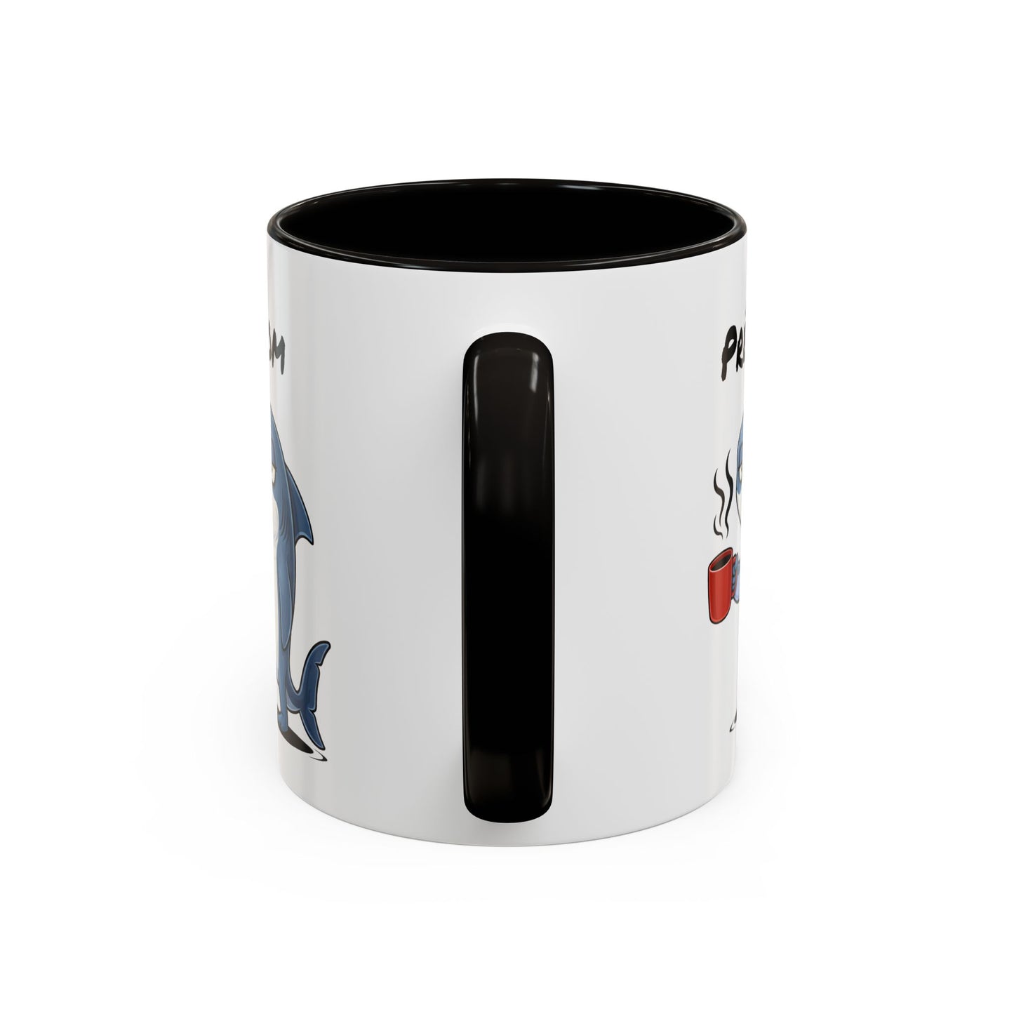 Mug Requin Fatigué Personnalisable 325ml – Tasse Café Humour Animal Drôle Mignon Réveil Difficile