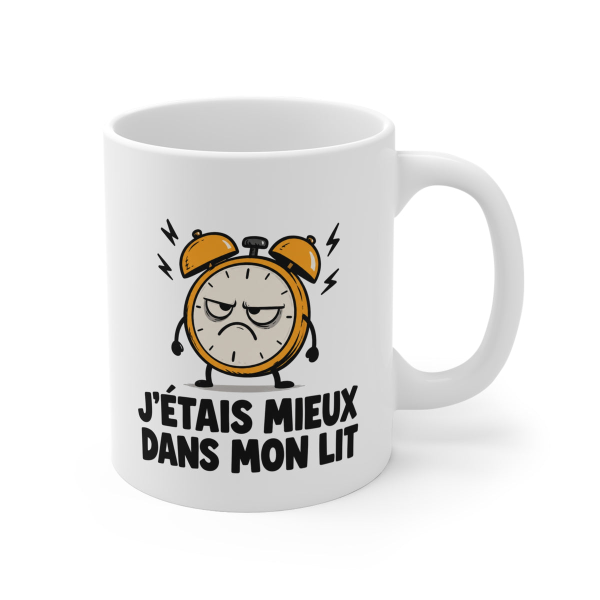 Mug Humour Sommeil – J’étais Mieux Dans Mon Lit – Tasse Réveil Fatigué – Cadeau Drôle Homme Femme