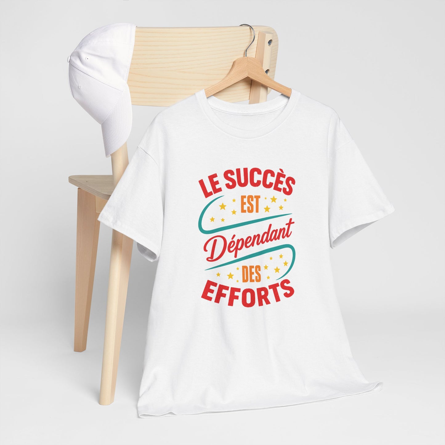 T-Shirt Homme et Femme Motivation – Réussite Persévérance Détermination Travail – Cadeau Inspirant