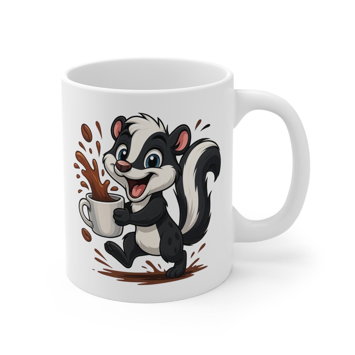 Tasse Putois Amusant – Mug Café Cartoon Céramique 325ml – Cadeau Original Animal Mignon