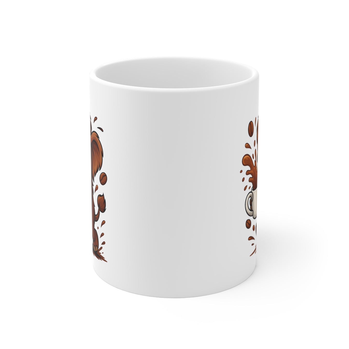 Mug Mammouth Café – Tasse Céramique 325ml – Design Cartoon Mignon – Cadeau Original Amateur de Café