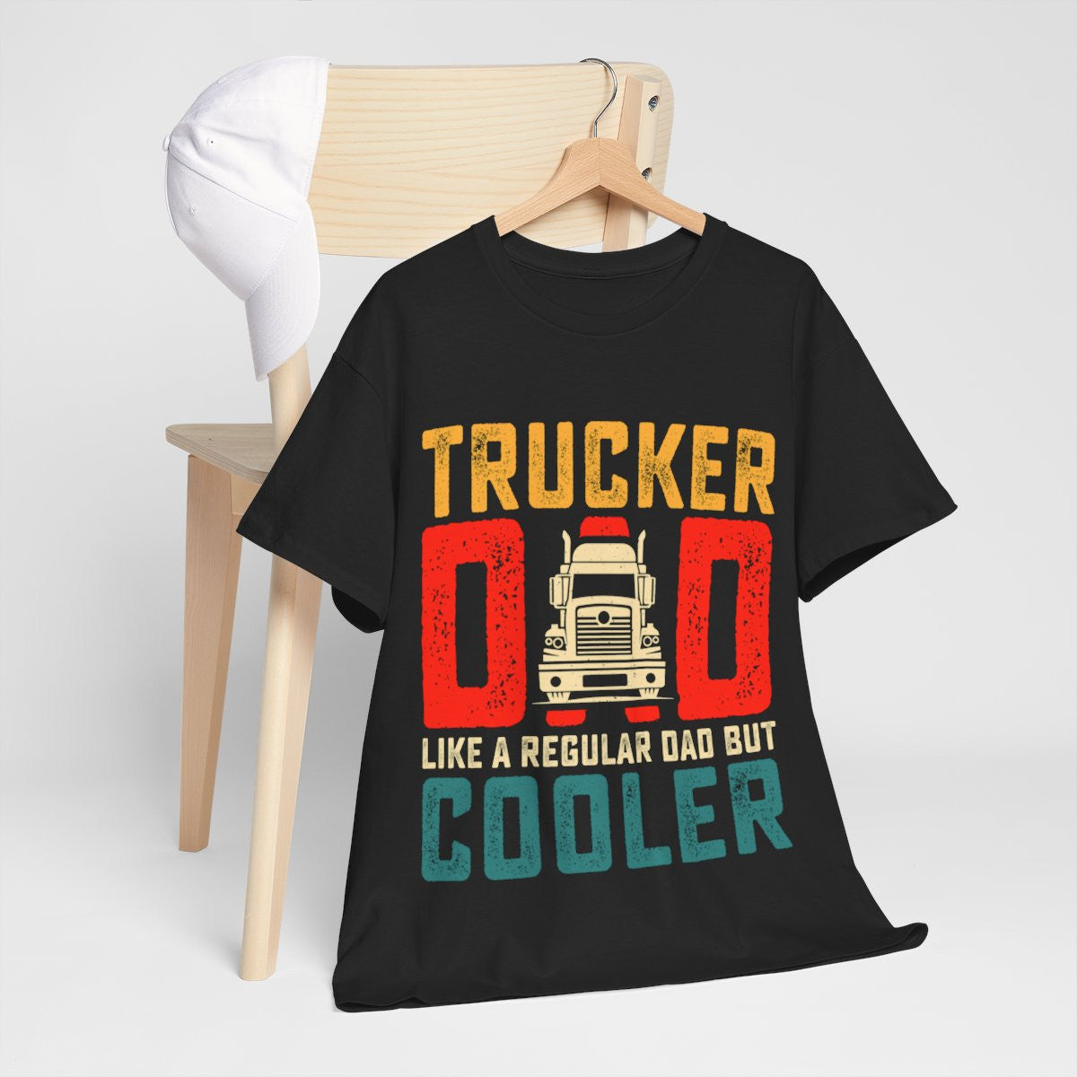 Tee shirt Unisex Trucker Dad papa camion idée cadeau Homme/Femme