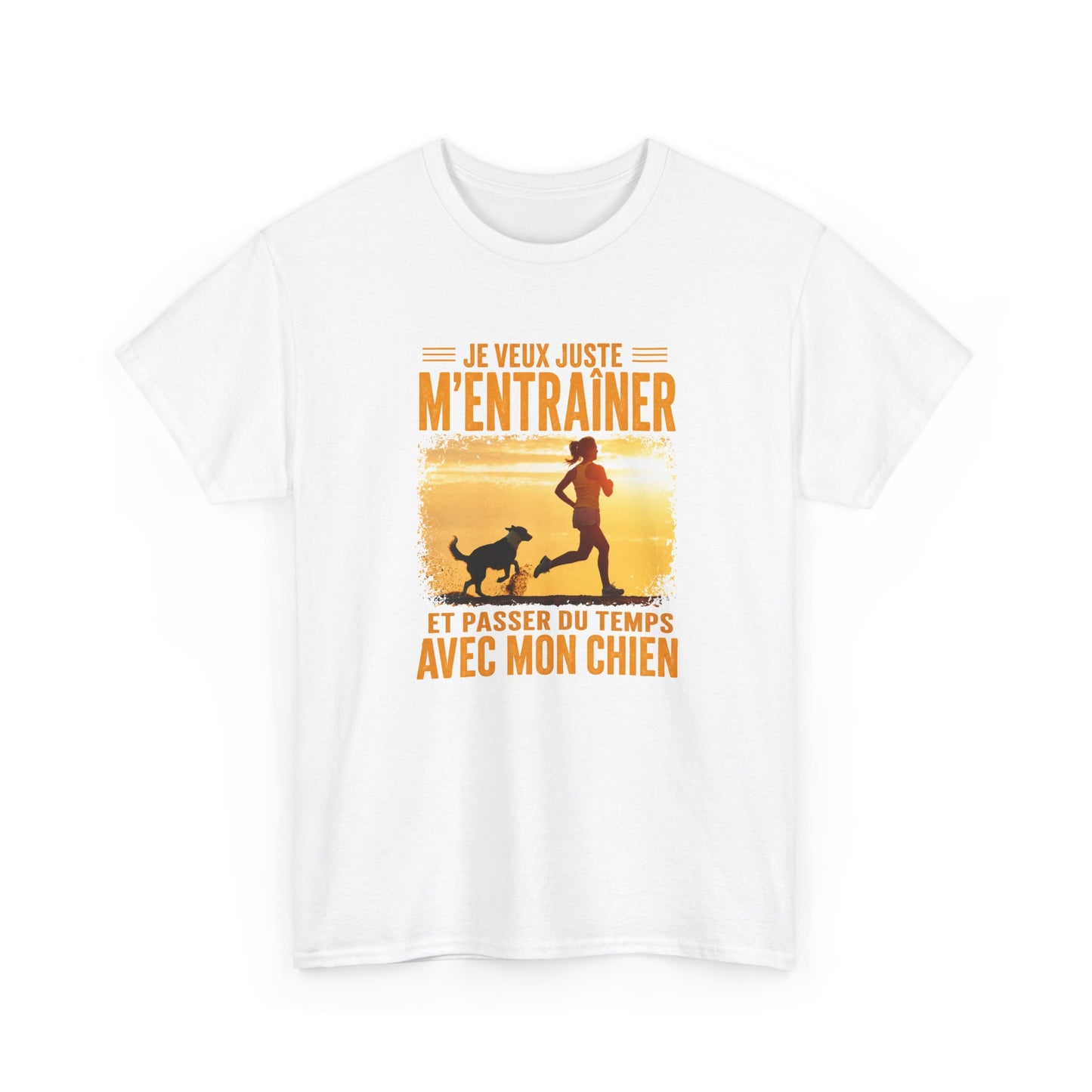 T-Shirt Femme Running avec Chien – Course à Pied Jogging Sport Canin – Cadeau Coureuse Amoureuse des Chiens