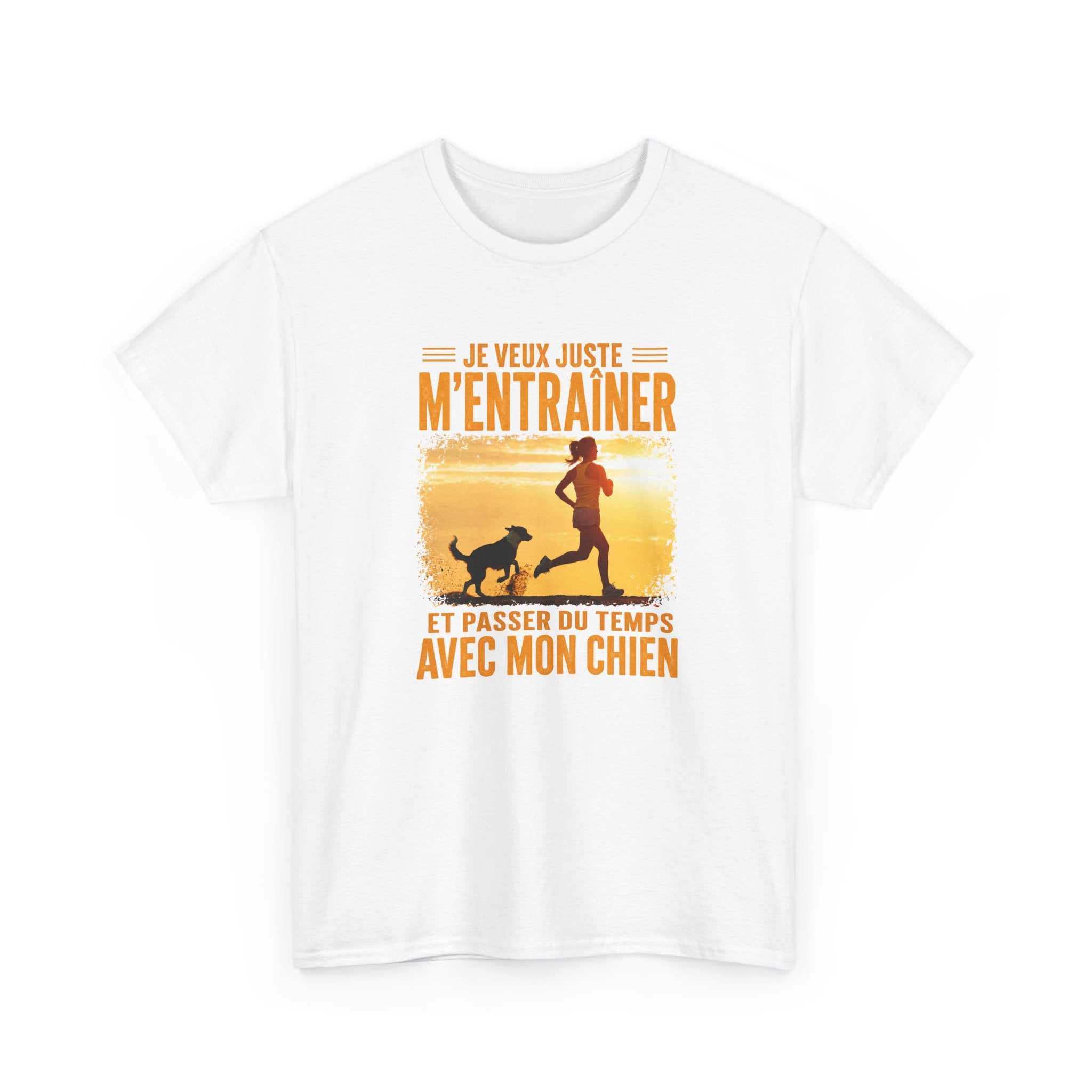 T-Shirt Femme Running avec Chien – Course à Pied Jogging Sport Canin – Cadeau Coureuse Amoureuse des Chiens