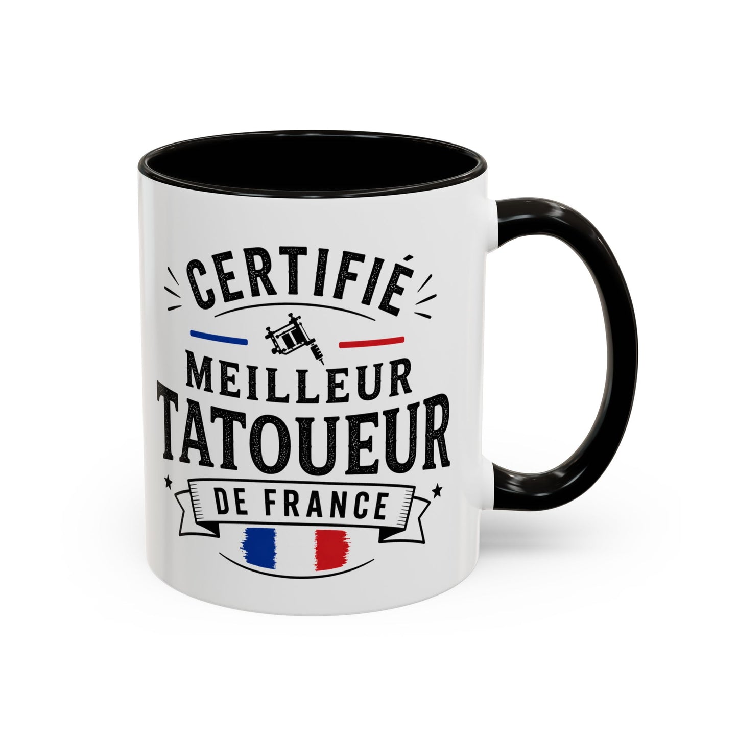 Mug Tatoueur Homme – Tasse Tattoo Tatouage Artiste – Idée Cadeau Original Professionnel Salon de Tatouage Noir Bleu Rouge