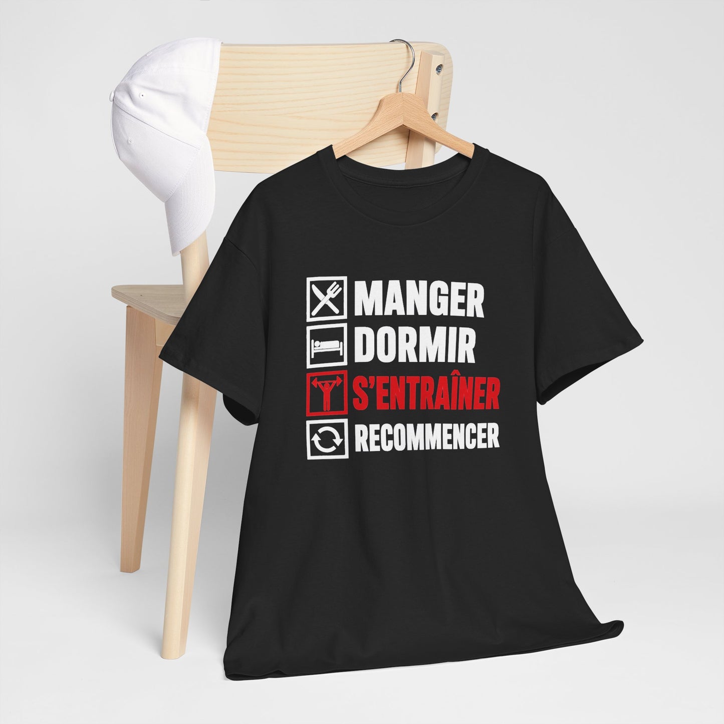 T-Shirt Musculation Homme et Femme – Fitness Sport Entraînement – Salle de Muscu Haltères – Cadeau Sportif