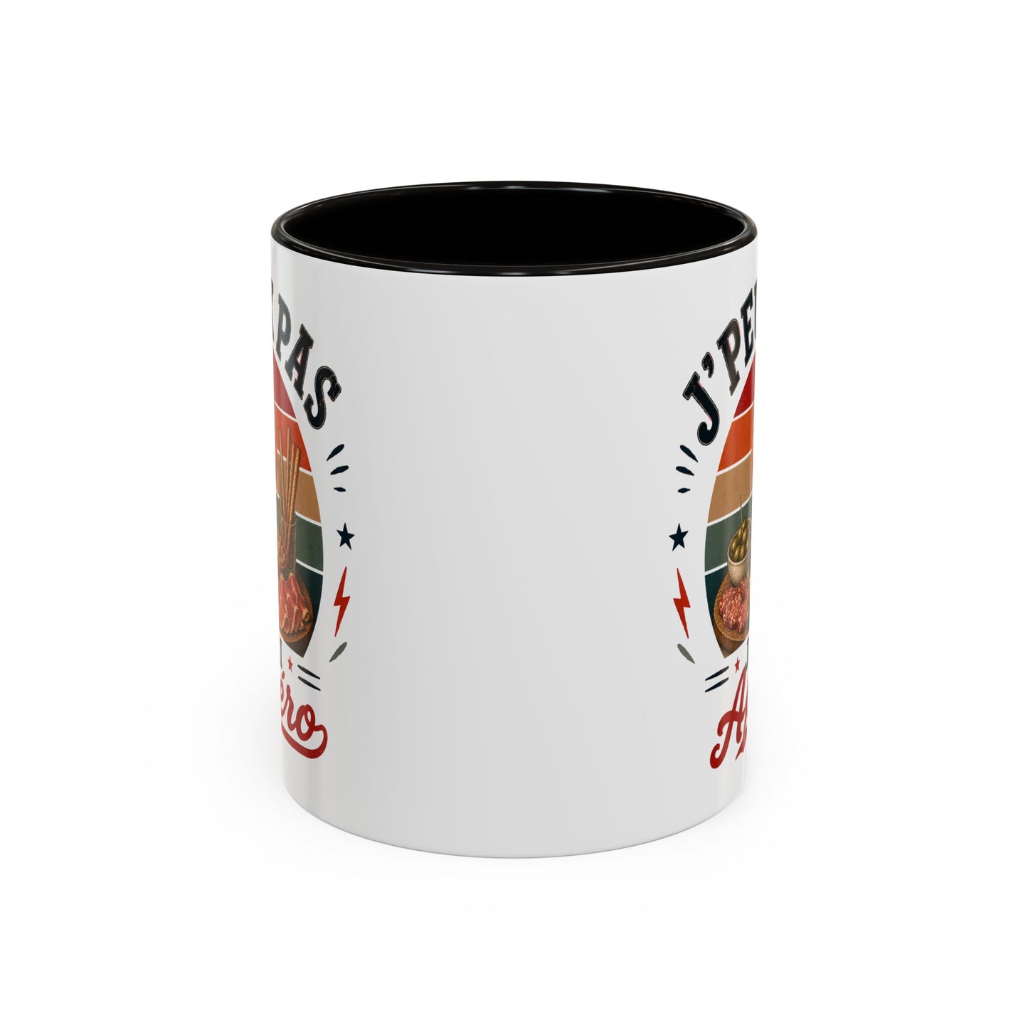 Tasse J’Peux Pas J’Ai Apéro – Mug Humour Apéritif Vintage – Cadeau Convivialité Homme Femme 325ml